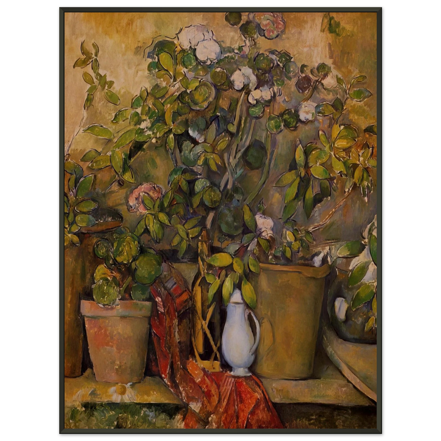 Paul Cezanne Potted Plants Framed Art Print - Aluminum Frame - 70x100 cm / 28x40 inches
