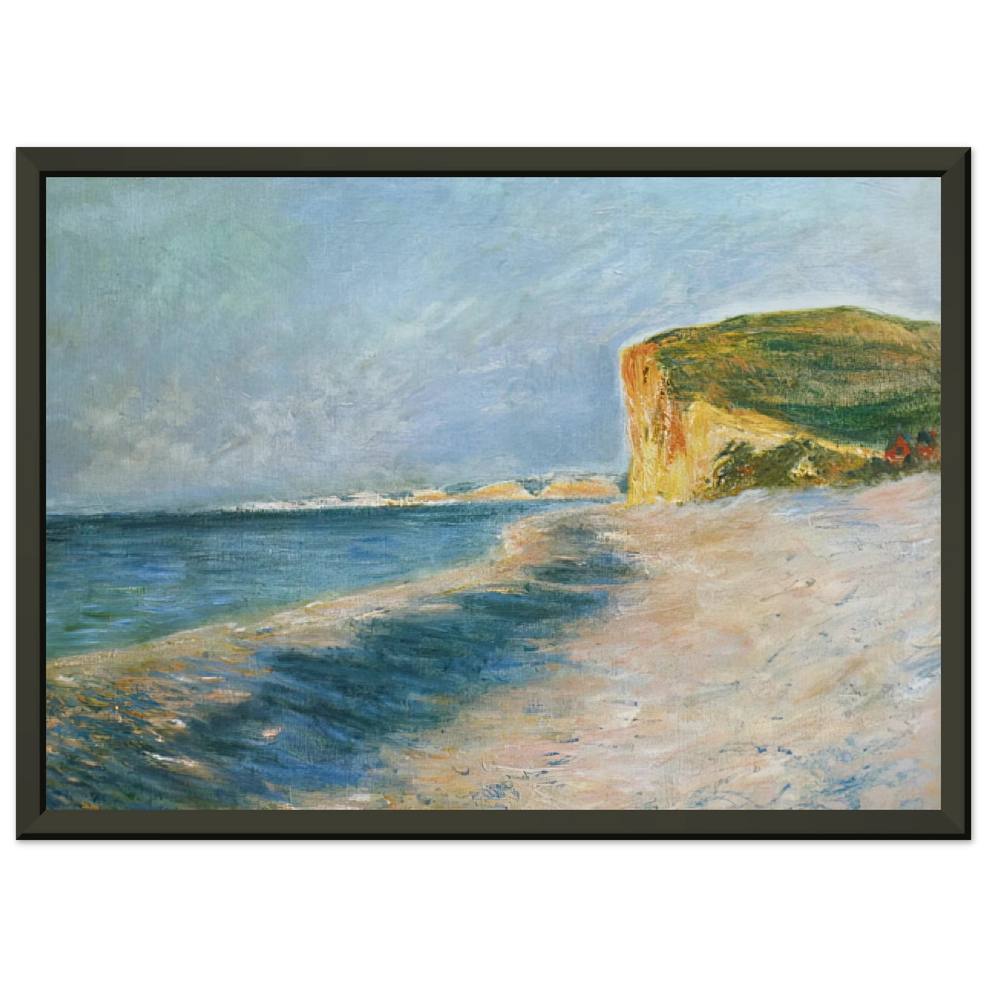 claude monet  Pourville near Dieppe Framed Art Print  - Aluminum Frame - 60x80 cm / 24x32 inches