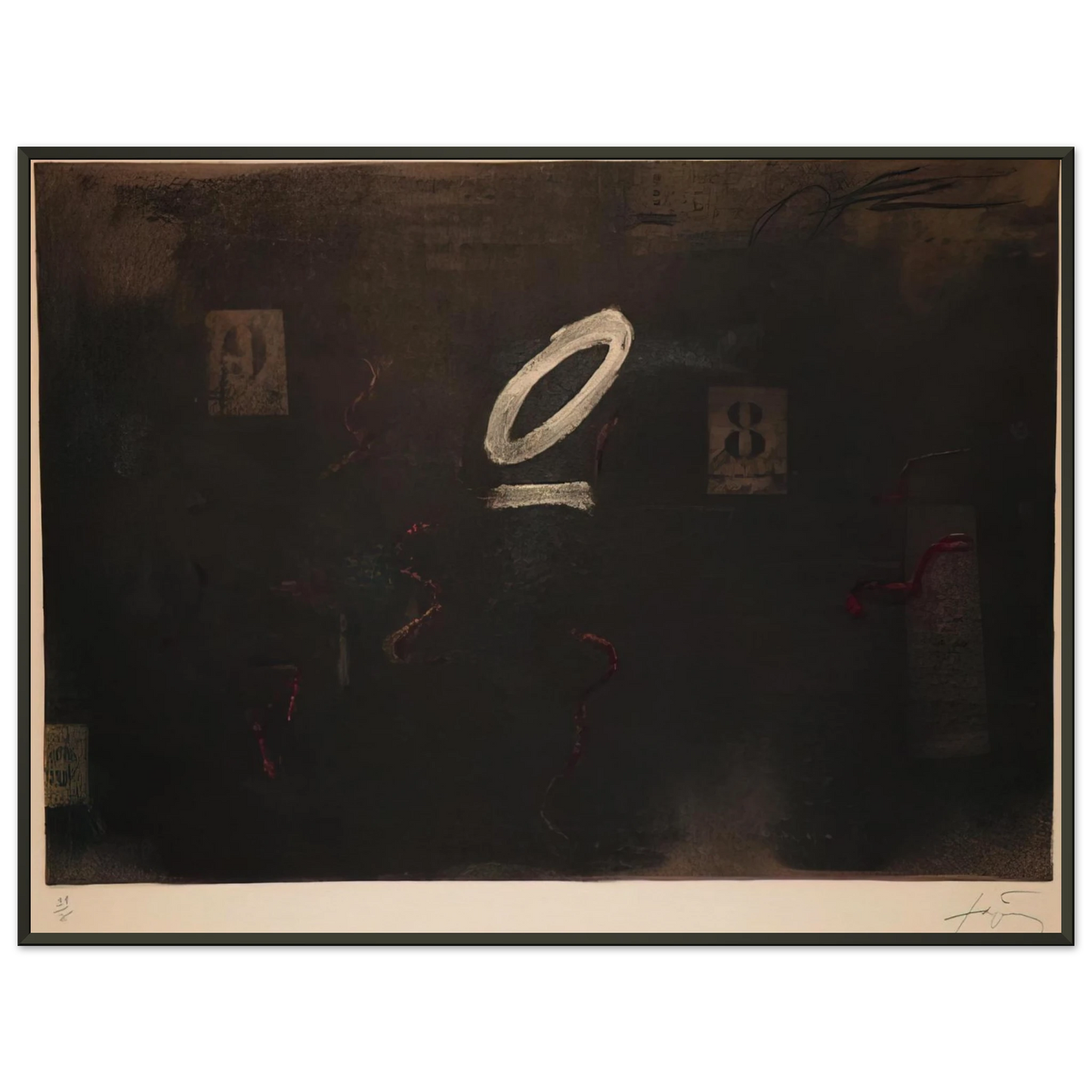 Antoni Tapies SOUS ZERO 1979 Framed Art Print - Aluminum Frame - 60x80 cm / 24x32 inches
