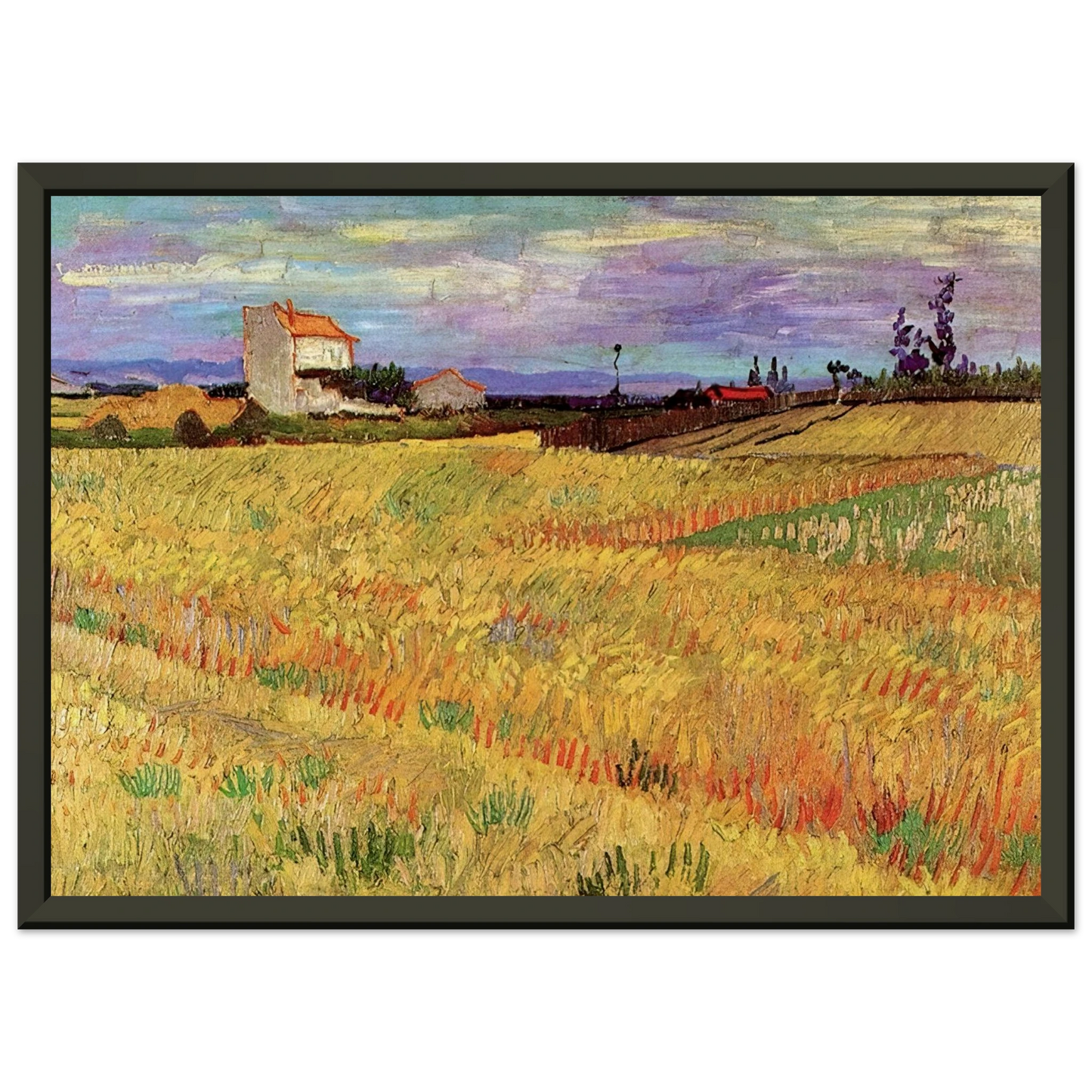 Vincent van Gogh Wheat Field Framed Art Print - Aluminum Frame - 70x100 cm / 28x40 inches