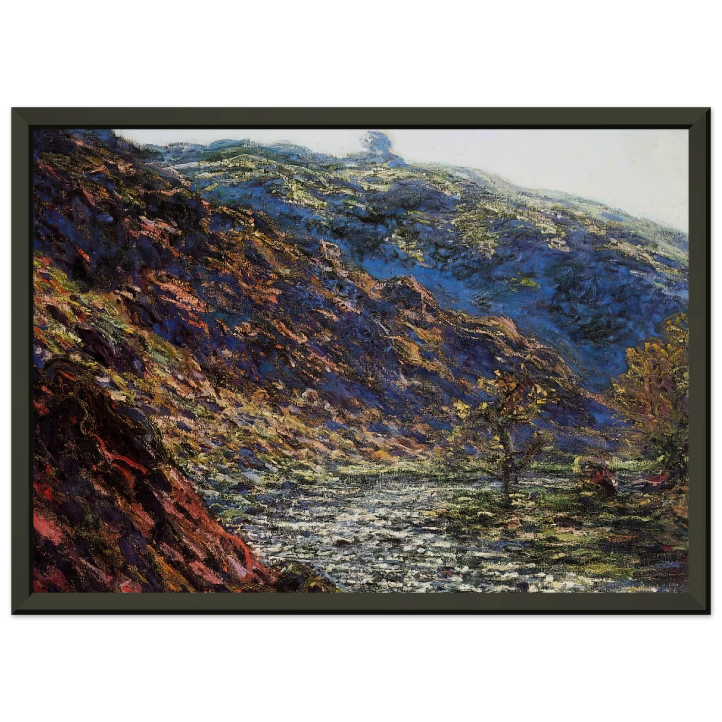 claude monet The Old Tree Gorge of the Petite Creuse Framed Art Print - Aluminum Frame - 40x50 cm / 16x20 inches