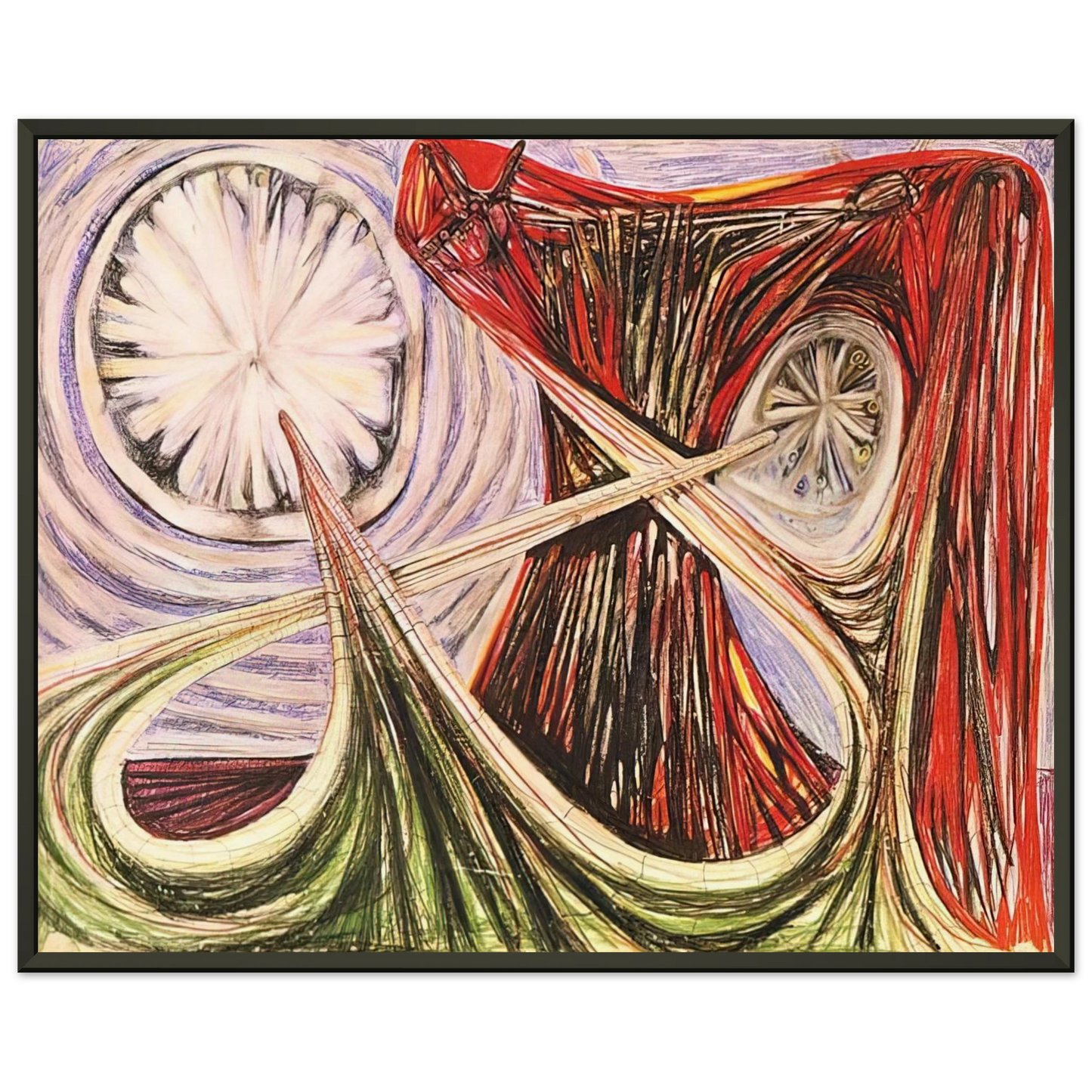 Roberto Matta SPACE TRAVEL STAR TRAVEL 1938 Framed Art Print - Aluminum Frame - 40x50 cm / 16x20 inches