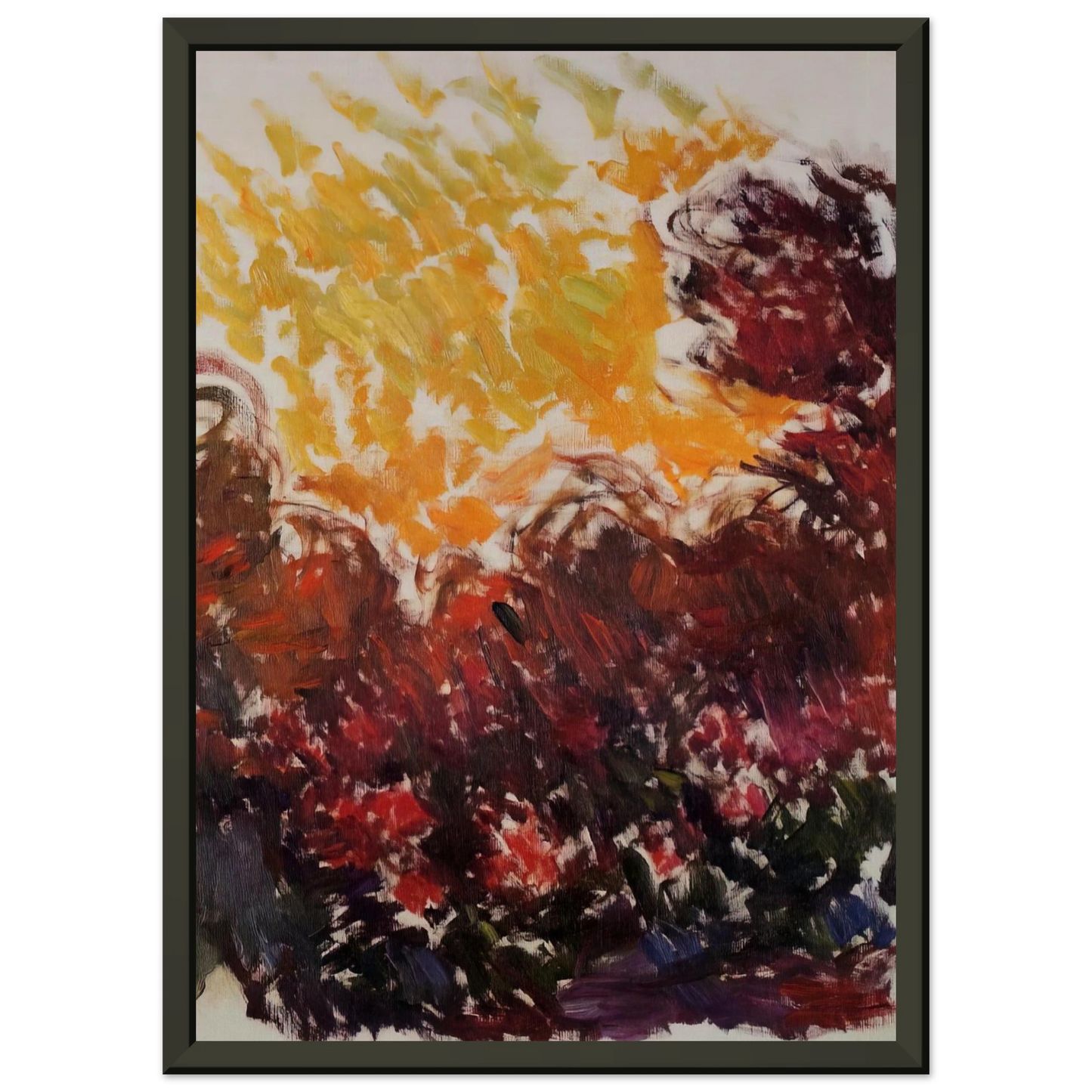 claude monet  The Garden at Giverny Framed Art Print  - Aluminum Frame - 40x50 cm / 16x20 inches