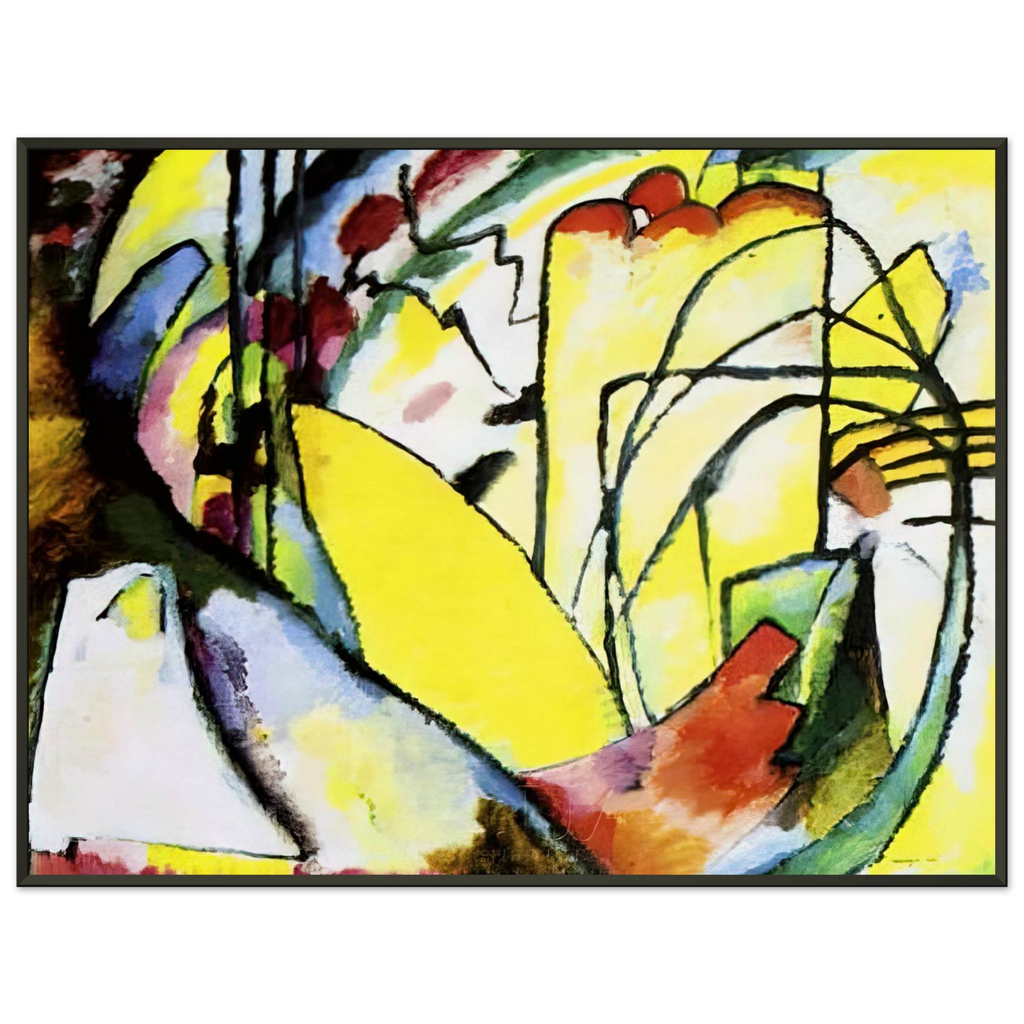 Wassily Kandinsky  IMPROVISATION 10 1910 Framed Art Print  - Aluminum Frame - 40x50 cm / 16x20 inches