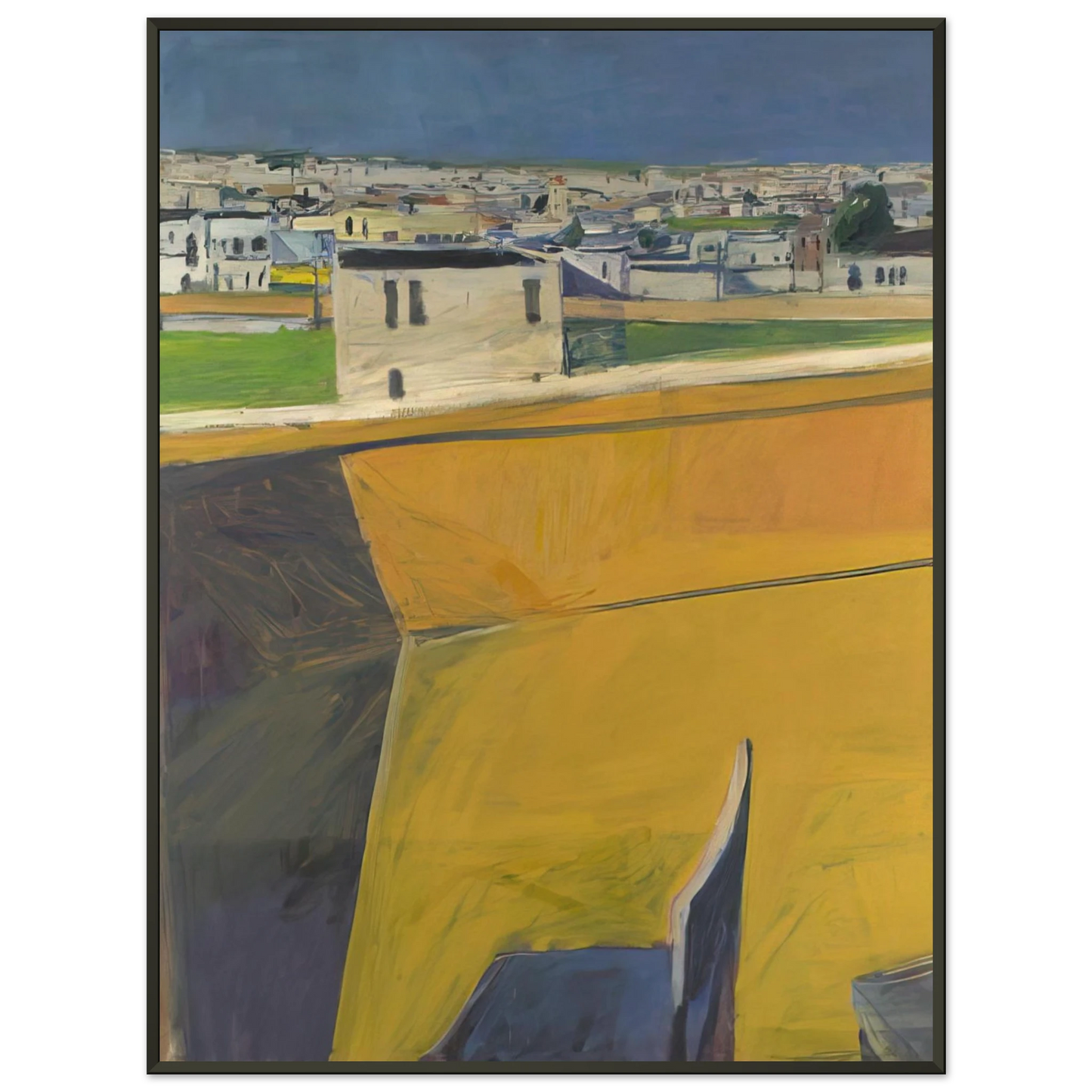 Richard Diebenkorn Yellow Porch Framed Art Print - Aluminum Frame - 40x50 cm / 16x20 inches