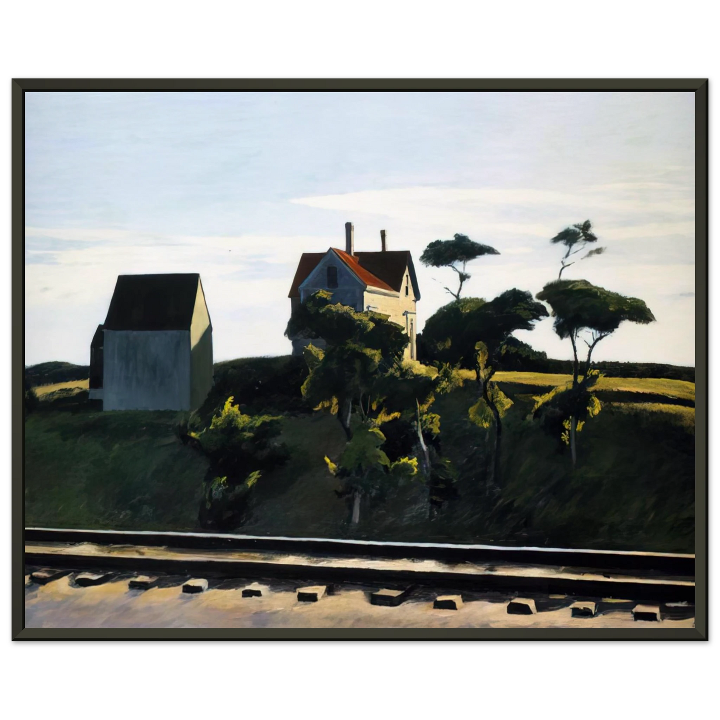 Edward Hopper New York New Haven and Hartford Framed Art Print - Aluminum Frame - 60x80 cm / 24x32 inches