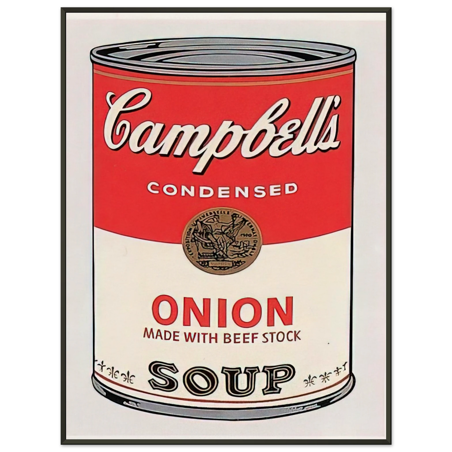 Andy Warhol Campbells Soup Can onion Framed Art Print - Aluminum Frame - 70x100 cm / 28x40 inches