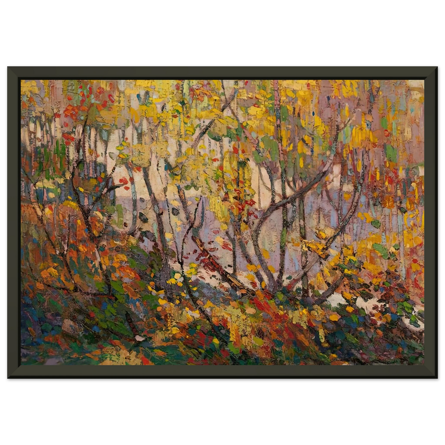 Tom Thomson OPULENT OCTOBER 1916 Framed Art Print - Aluminum Frame - 40x50 cm / 16x20 inches