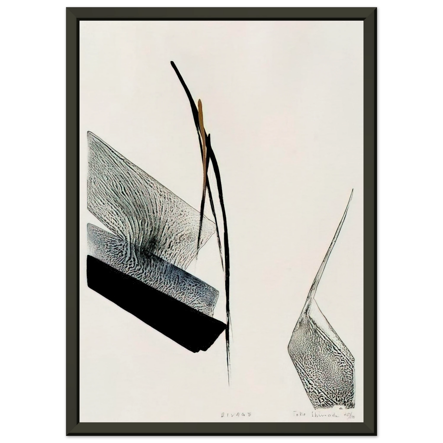 Toko Shinoda Rivage Abstract Expressionism Framed Art Print - Aluminum Frame - 40x50 cm / 16x20 inches