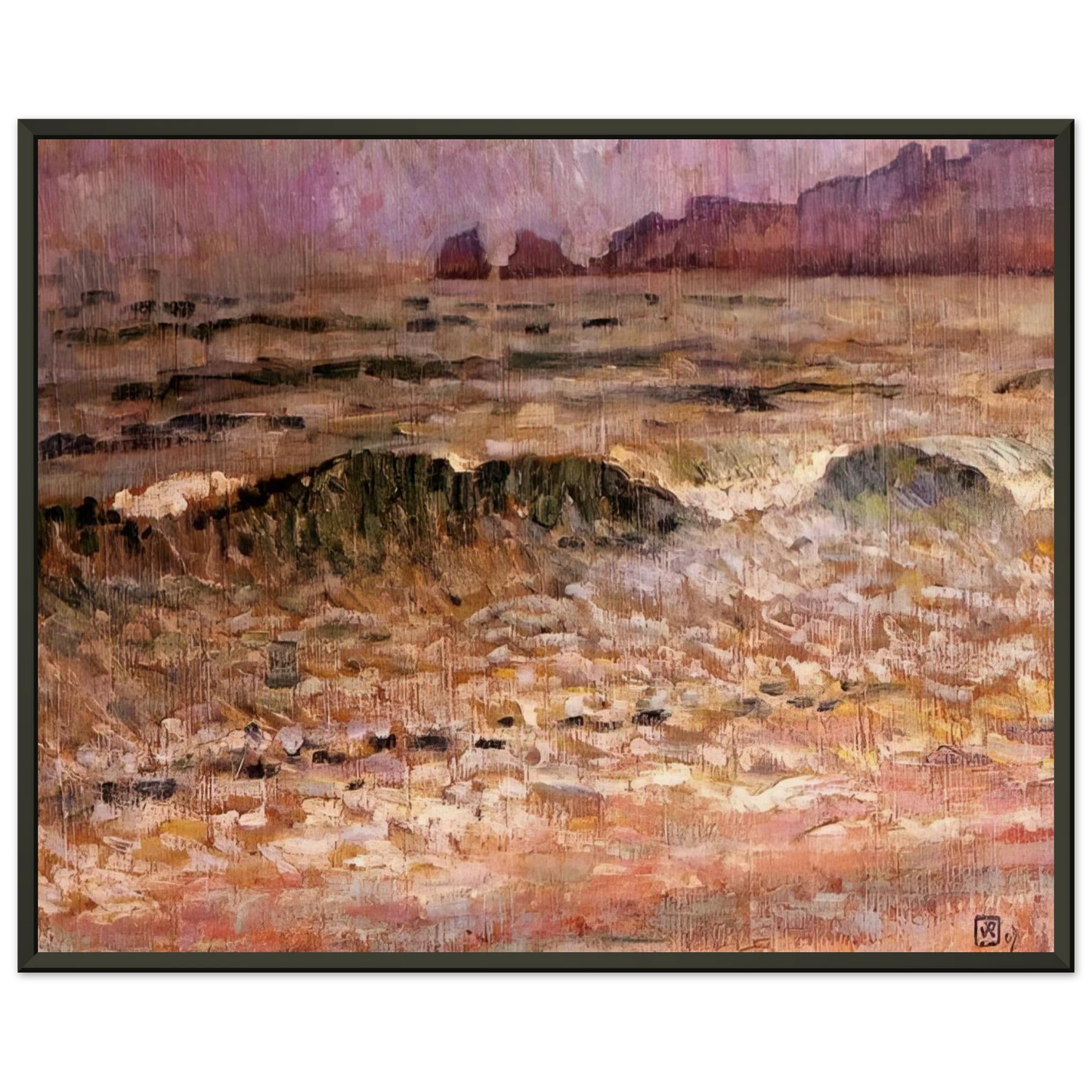 Theo van Rysselberghe RAIN JERSEY 1907 Framed Art Print - Aluminum Frame - 60x80 cm / 24x32 inches