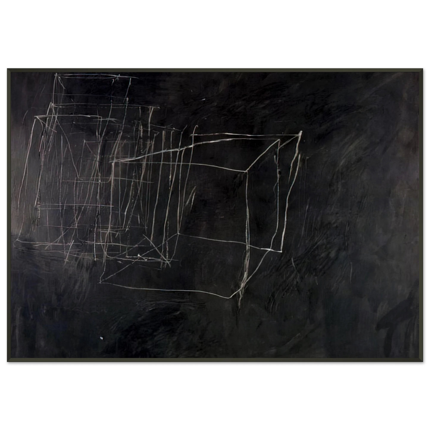 Cy Twombly Night Watch Framed Art Print - Aluminum Frame - 21x29.7 cm / 8x12"