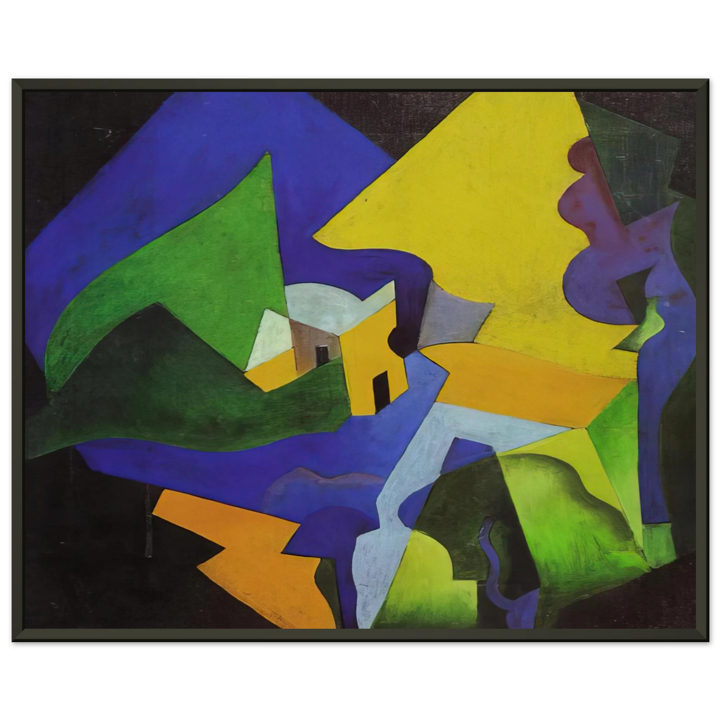 Enrico Prampolini COSTRUZIONE SPAZIALE PAESAGGIO 1919 Framed Art Print - Aluminum Frame - 40x50 cm / 16x20 inches