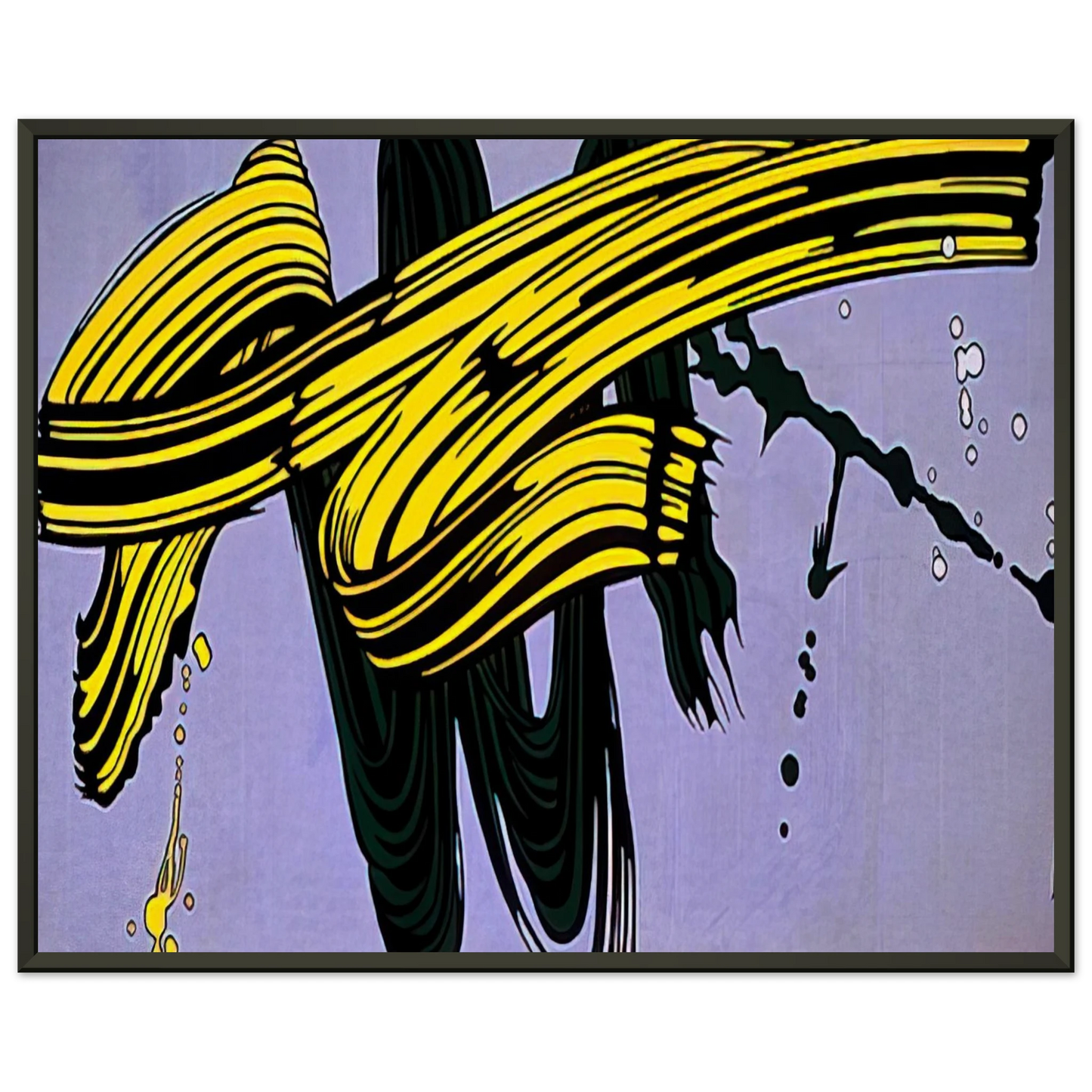 Roy Lichtenstein YELLOW AND GREEN BRUSHSTROKES 1966 Framed Art Print - Aluminum Frame - 70x100 cm / 28x40 inches