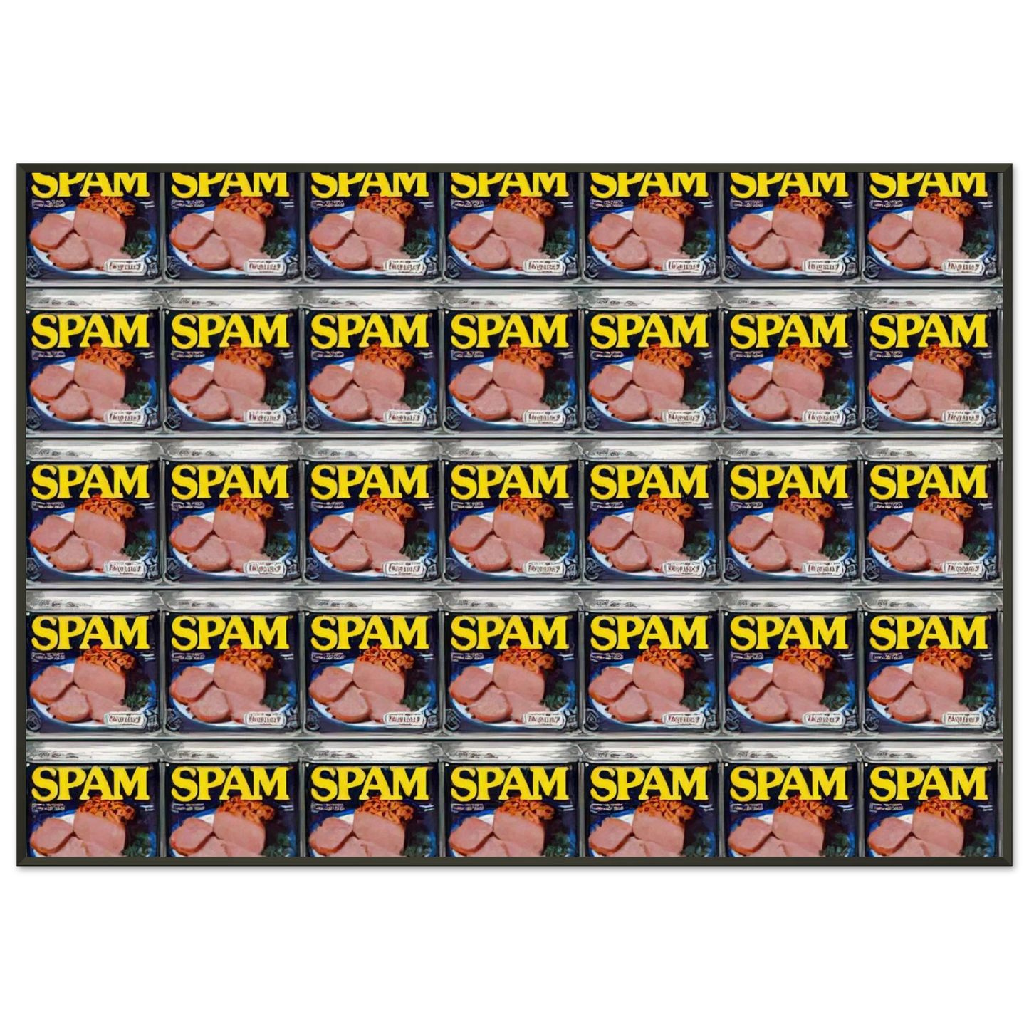 Andy Warhol Spam Framed Art Print - Aluminum Frame - 21x29.7 cm / 8x12"