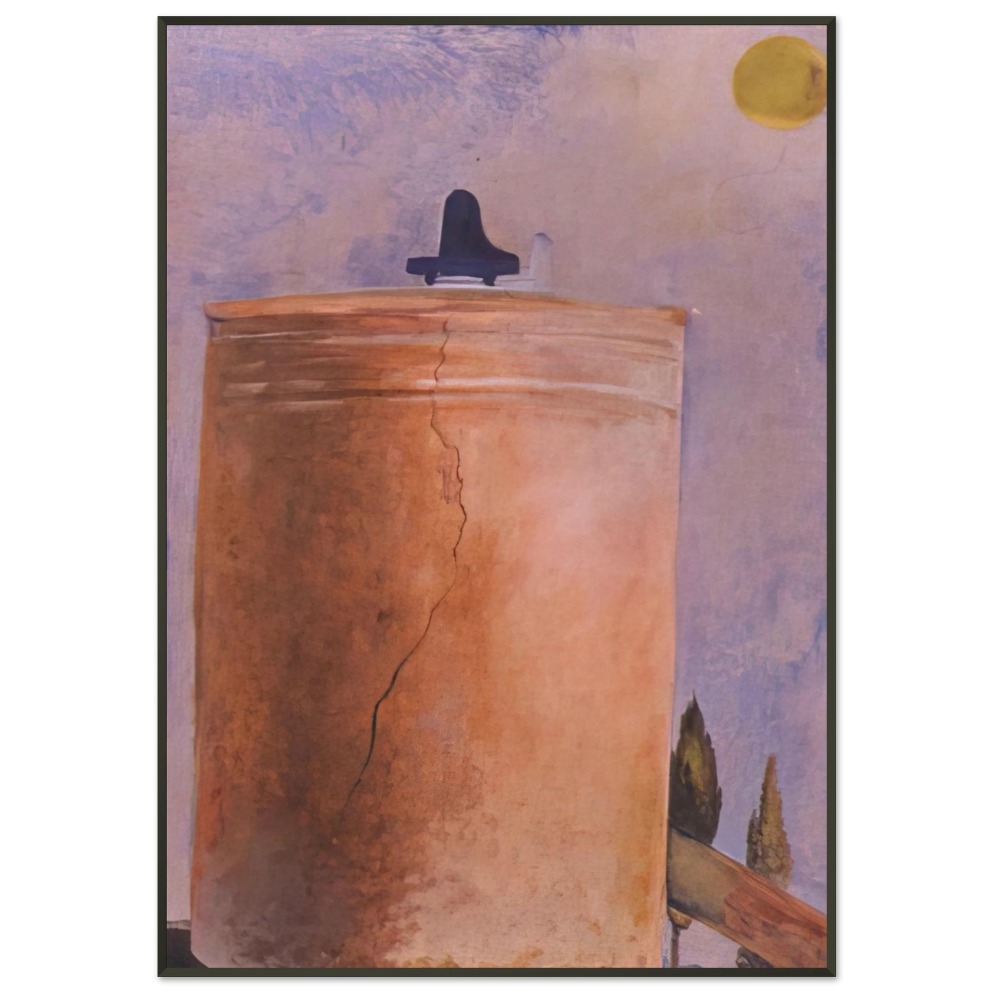 Salvador Dali TOWER Framed Art Print - Aluminum Frame - 21x29.7 cm / 8x12"