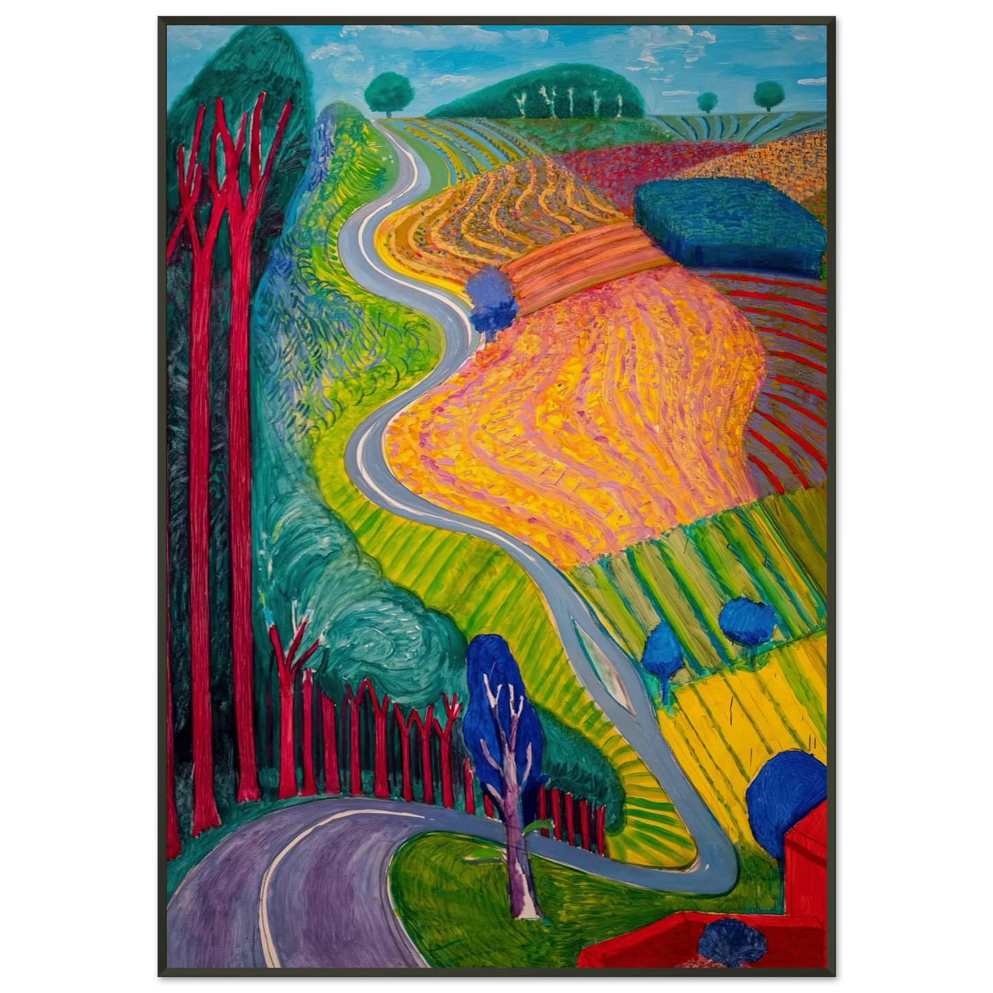 David Hockney David Hockney Framed Art Print - Aluminum Frame - 21x29.7 cm / 8x12"