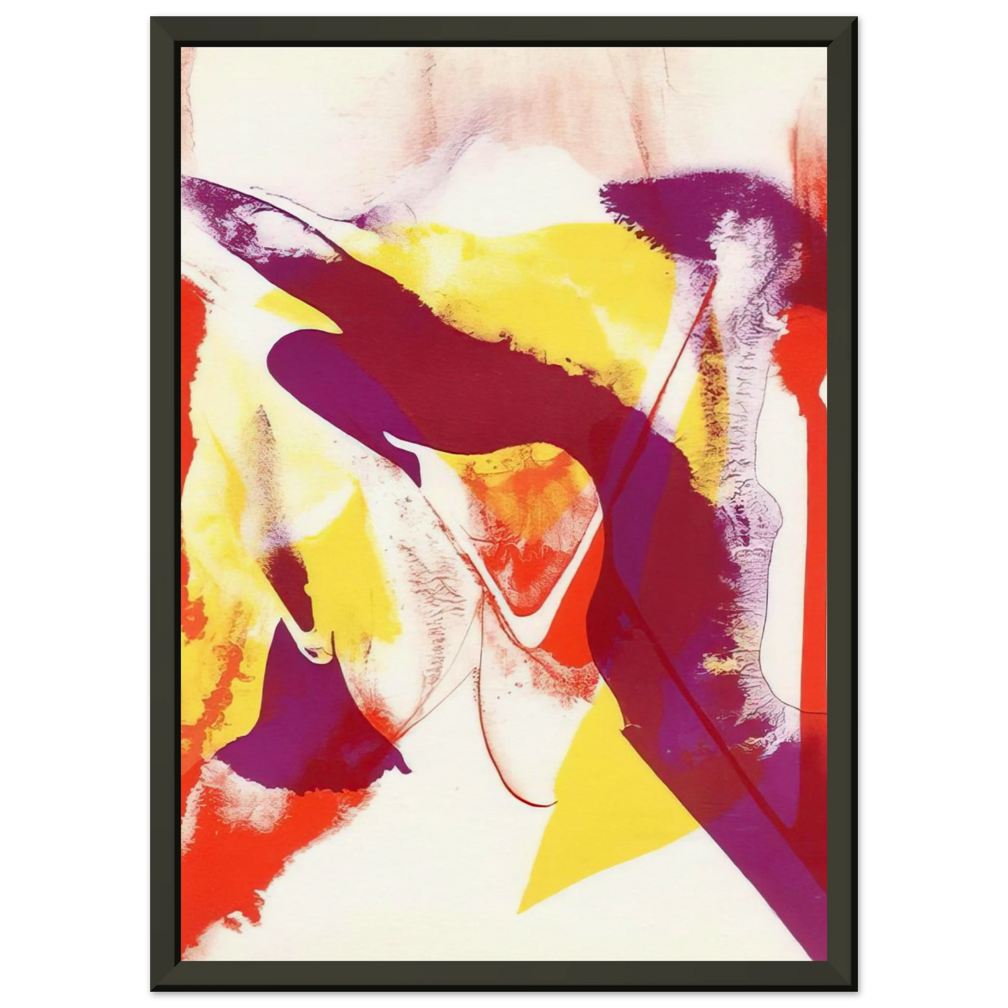 Paul Jenkins  Redfern composition  Abstract Expressionism Framed Art Print  - Aluminum Frame - 60x80 cm / 24x32 inches