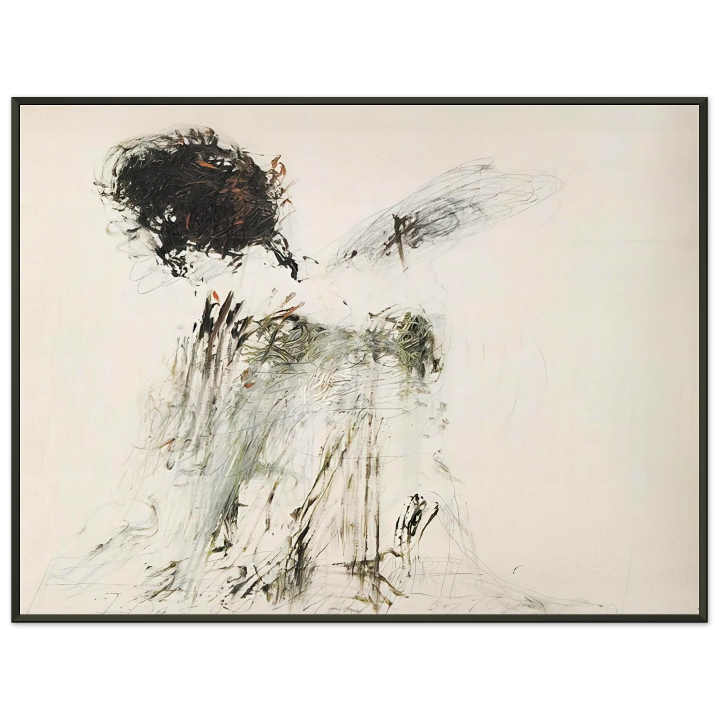 Cy Twombly Ides of March Framed Art Print - Aluminum Frame - 70x100 cm / 28x40 inches