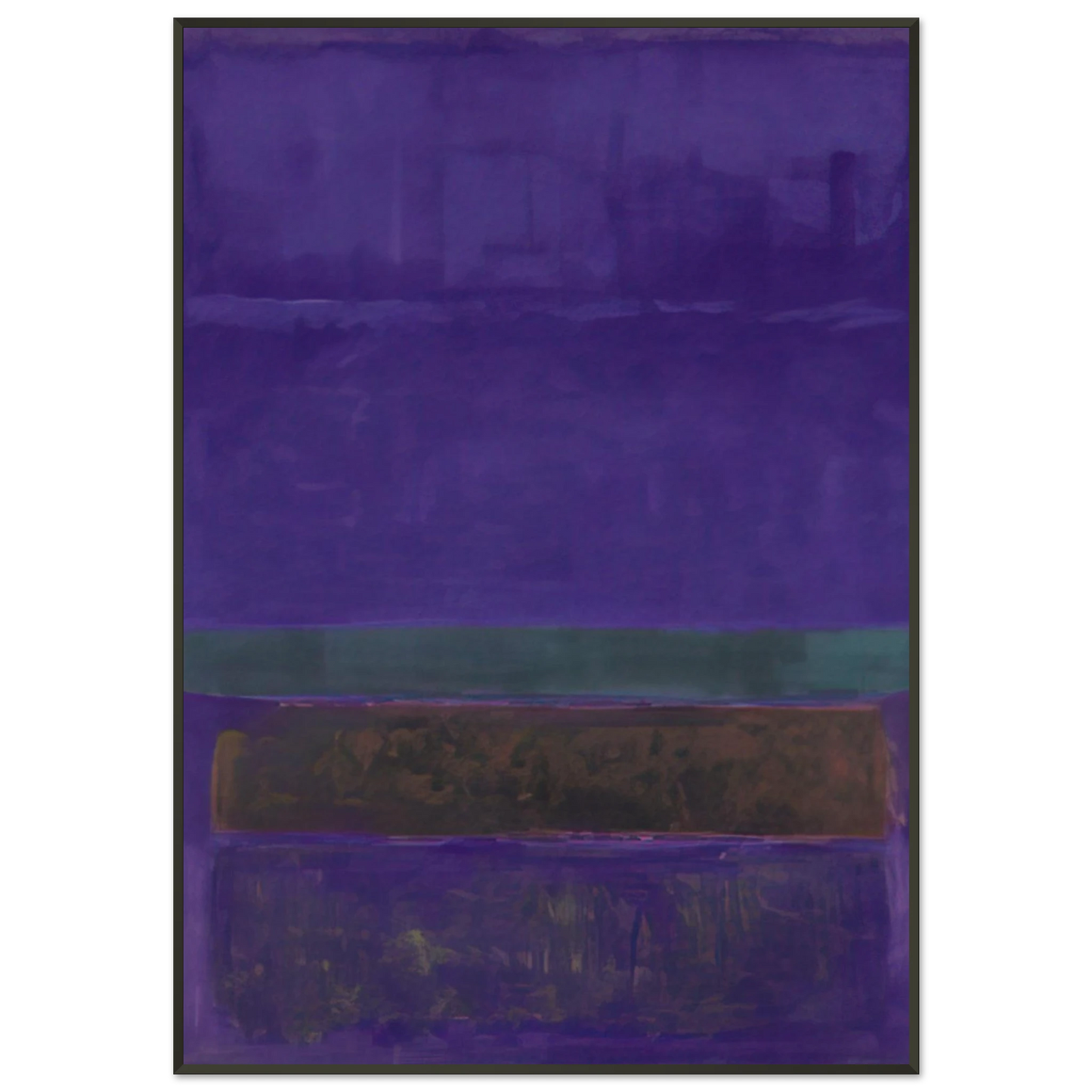 Mark Rothko Untitled Blue Green and Brown 1952 Framed Art Print - Aluminum Frame - 21x29.7 cm / 8x12"