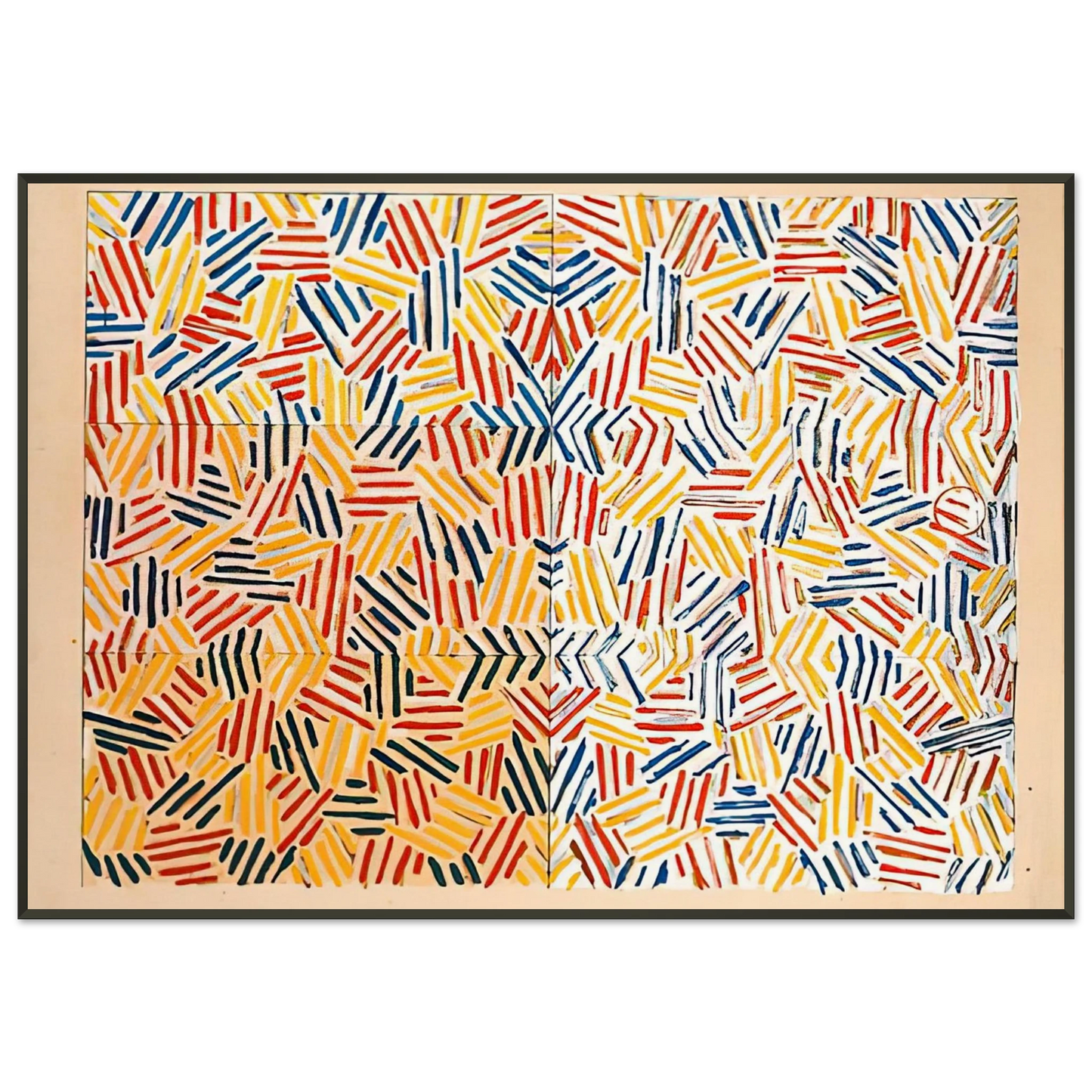 Jasper Johns CORPSE AND MIRROR 1969 0 Framed Art Print - Aluminum Frame - 21x29.7 cm / 8x12"