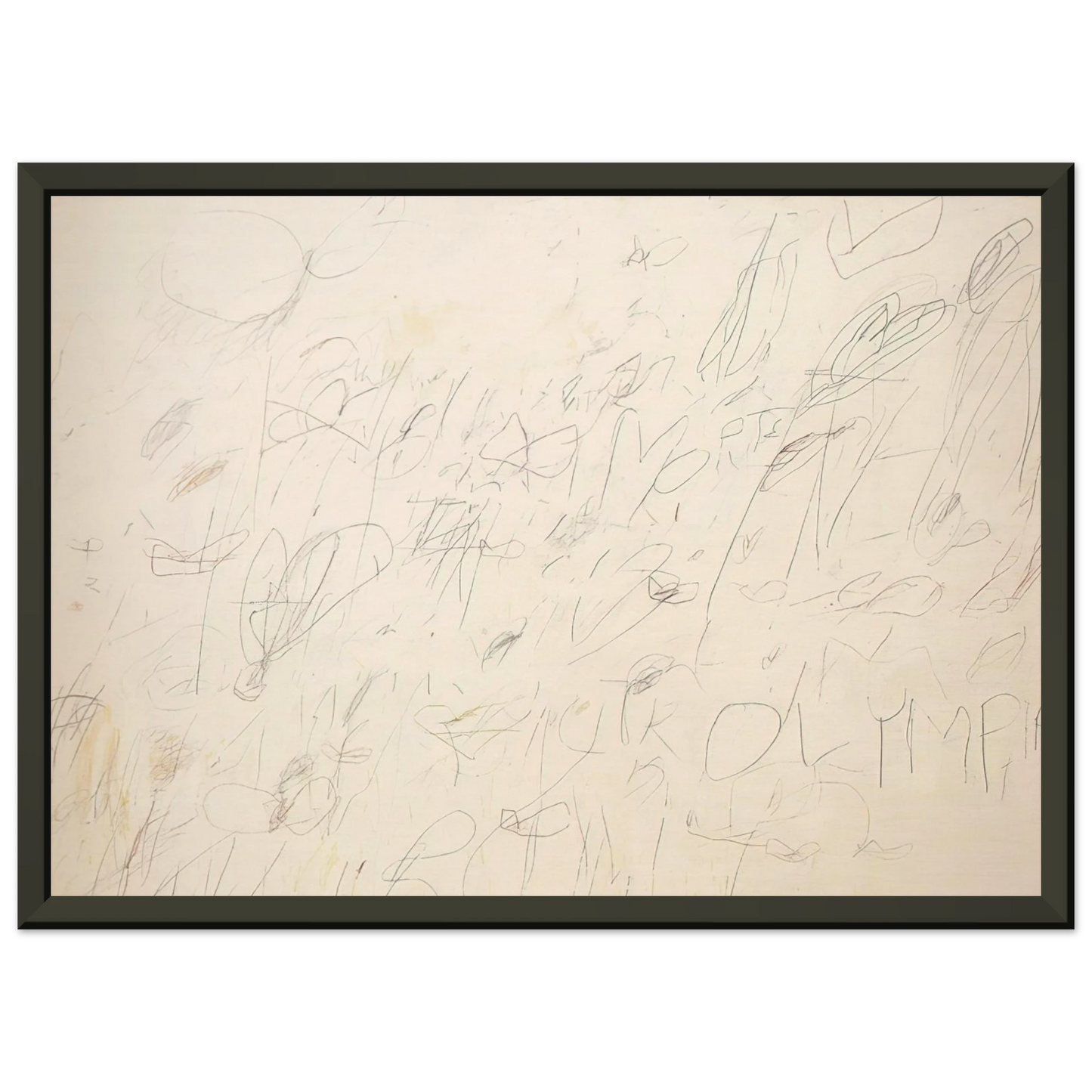 Cy Twombly Olympia Framed Art Print - Aluminum Frame - 40x50 cm / 16x20 inches