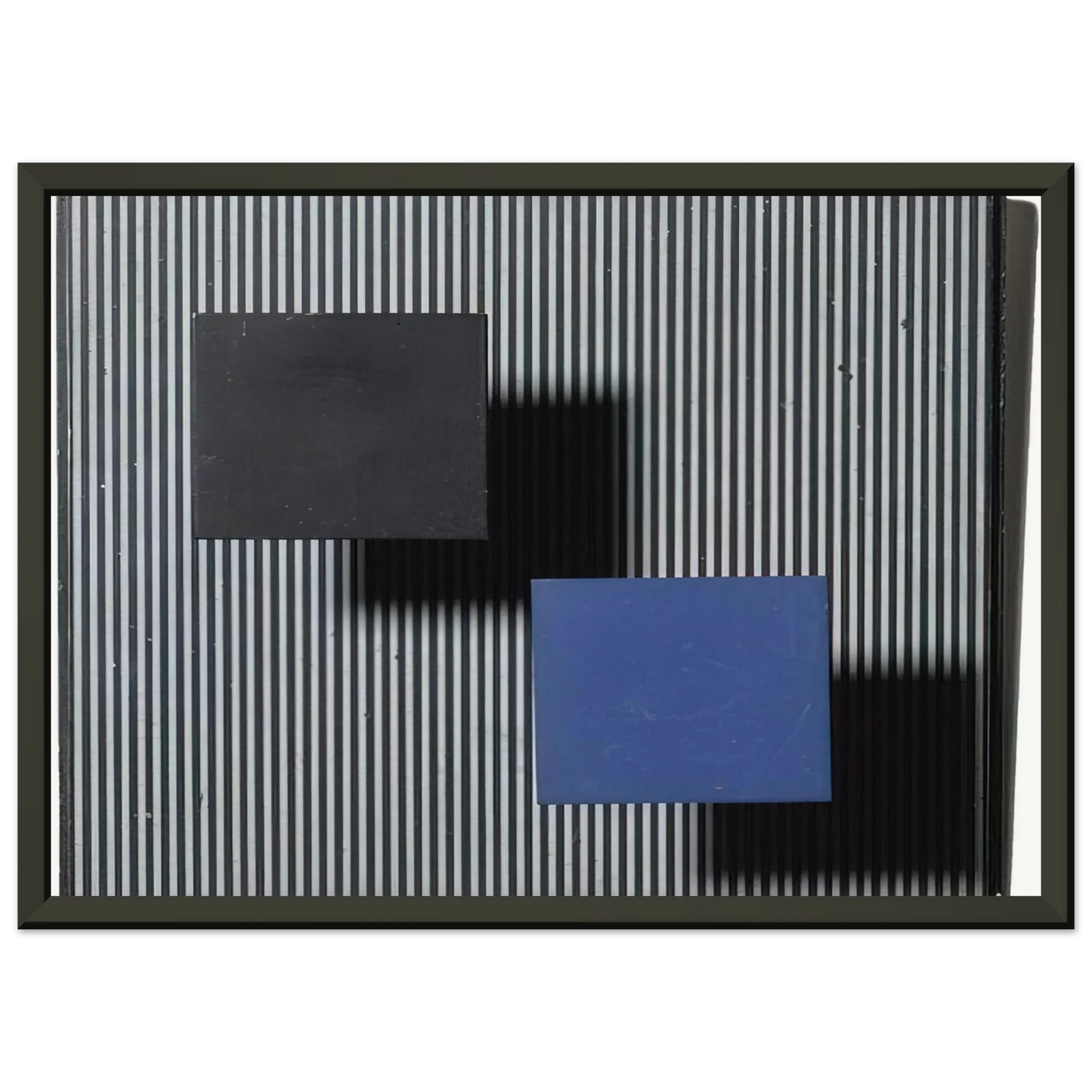 Jesus Rafael Soto DOS CUADRITOS Framed Art Print - Aluminum Frame - 60x80 cm / 24x32 inches