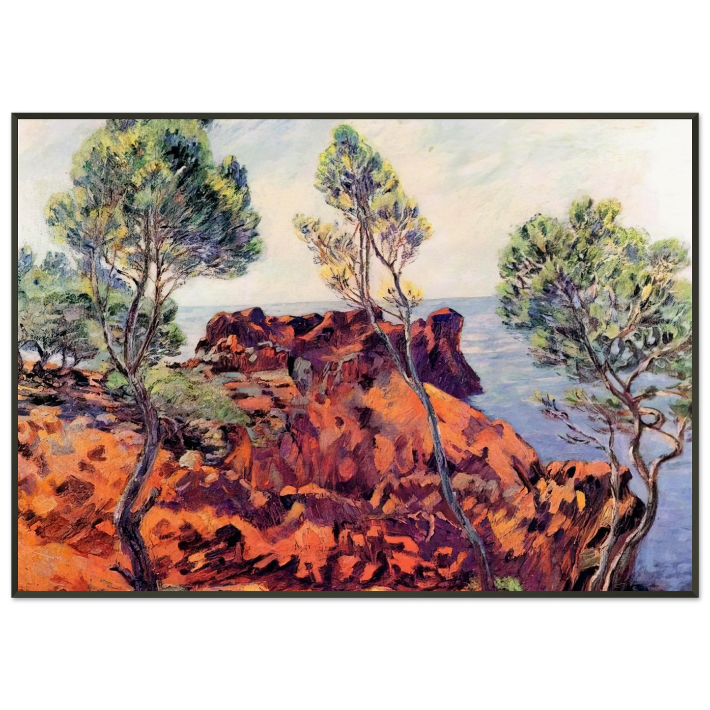 Armand Guillaumin Agay les Roches Rouges 1901 Framed Art Print - Aluminum Frame - 21x29.7 cm / 8x12"