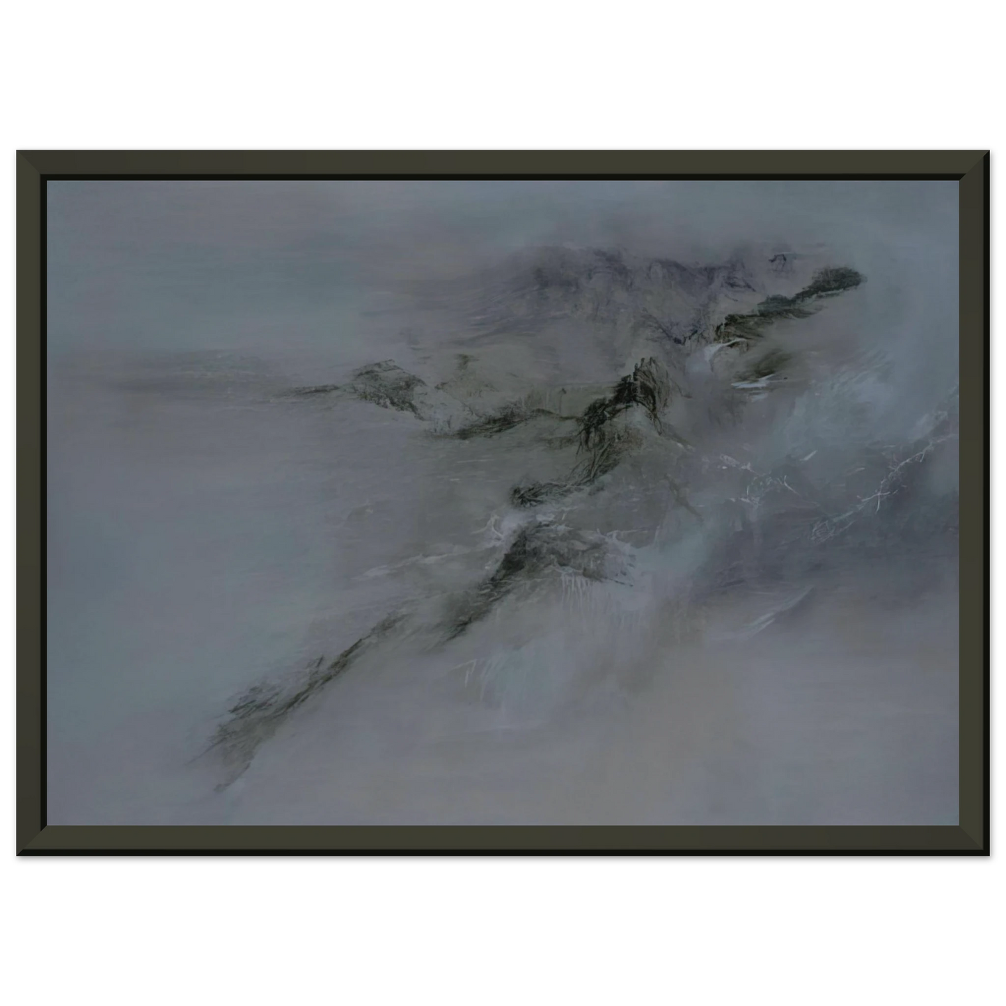Zao WouKi 28 10 2001 2001 Framed Art Print - Aluminum Frame - 40x50 cm / 16x20 inches