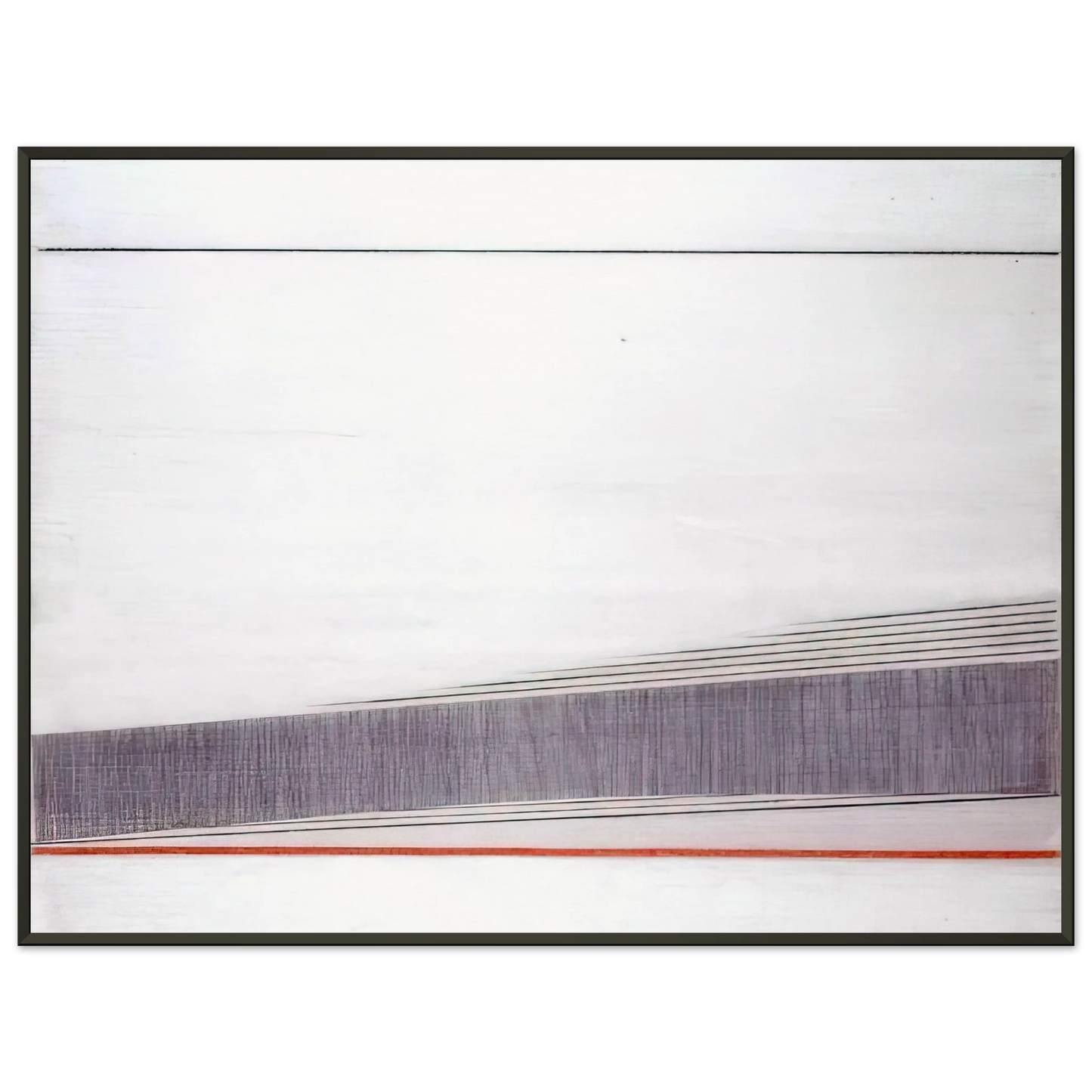 Bice Lazzari La linea rossa 1966 Framed Art Print - Aluminum Frame - 70x100 cm / 28x40 inches