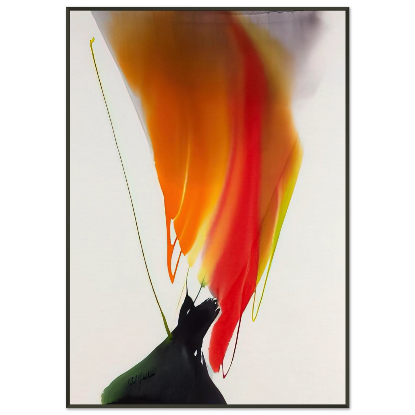 Paul Jenkins  Phenomena Woman Witch  1969 Framed Art Print  - Aluminum Frame - 21x29.7 cm / 8x12"