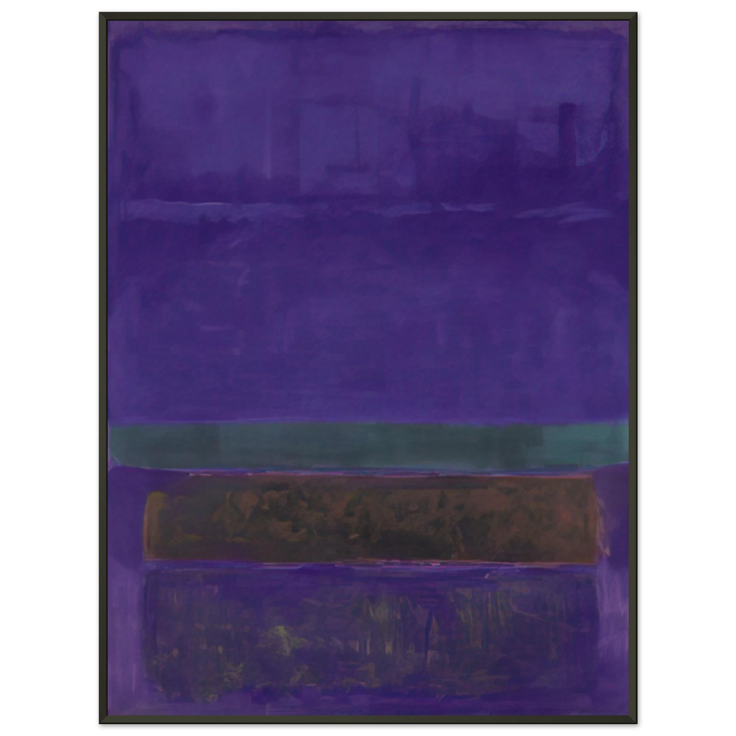 Mark Rothko Untitled Blue Green and Brown 1952 Framed Art Print - Aluminum Frame - 40x50 cm / 16x20 inches