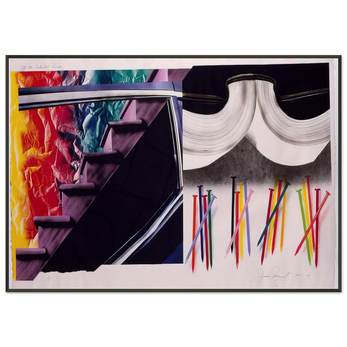 James Rosenquist Off the Continental Divide Framed Art Print - Aluminum Frame - 21x29.7 cm / 8x12"