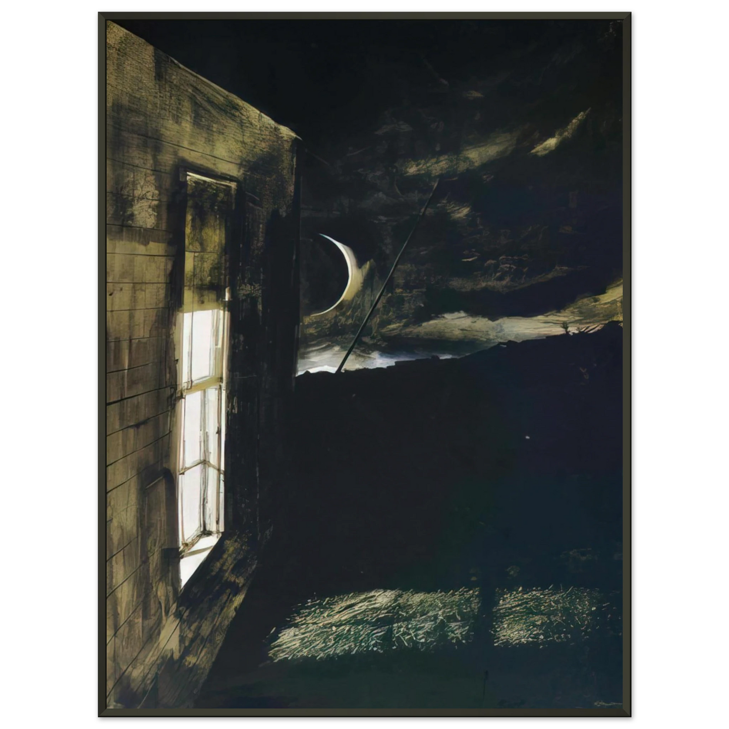 Andrew Wyeth CRESCENT MOON Framed Art Print - Aluminum Frame - 70x100 cm / 28x40 inches
