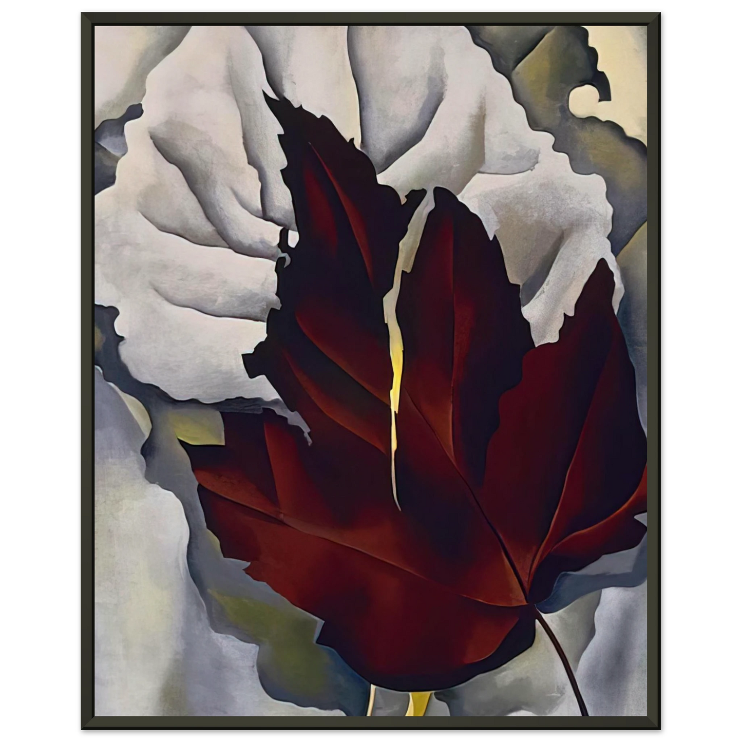 Georgia OKeeffe Pattern of Leaves Framed Art Print - Aluminum Frame - 70x100 cm / 28x40 inches