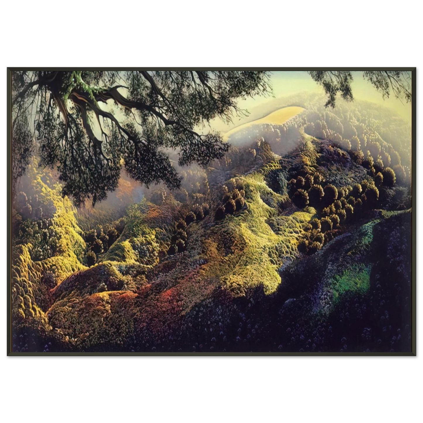 Eyvind Earle  Paradise Framed Art Print  - Aluminum Frame - 21x29.7 cm / 8x12"
