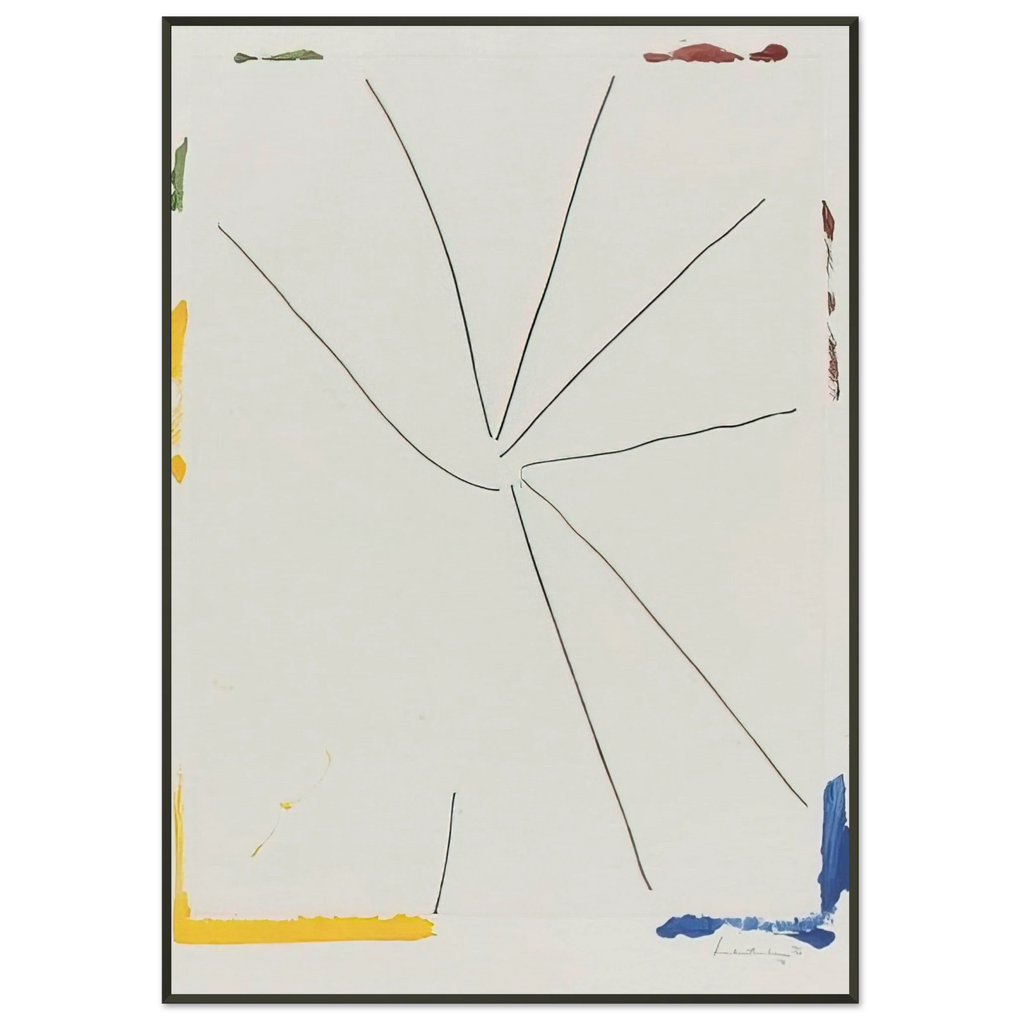 Helen Frankenthaler  Free Wheeling  1971 Framed Art Print  - Aluminum Frame - 21x29.7 cm / 8x12"