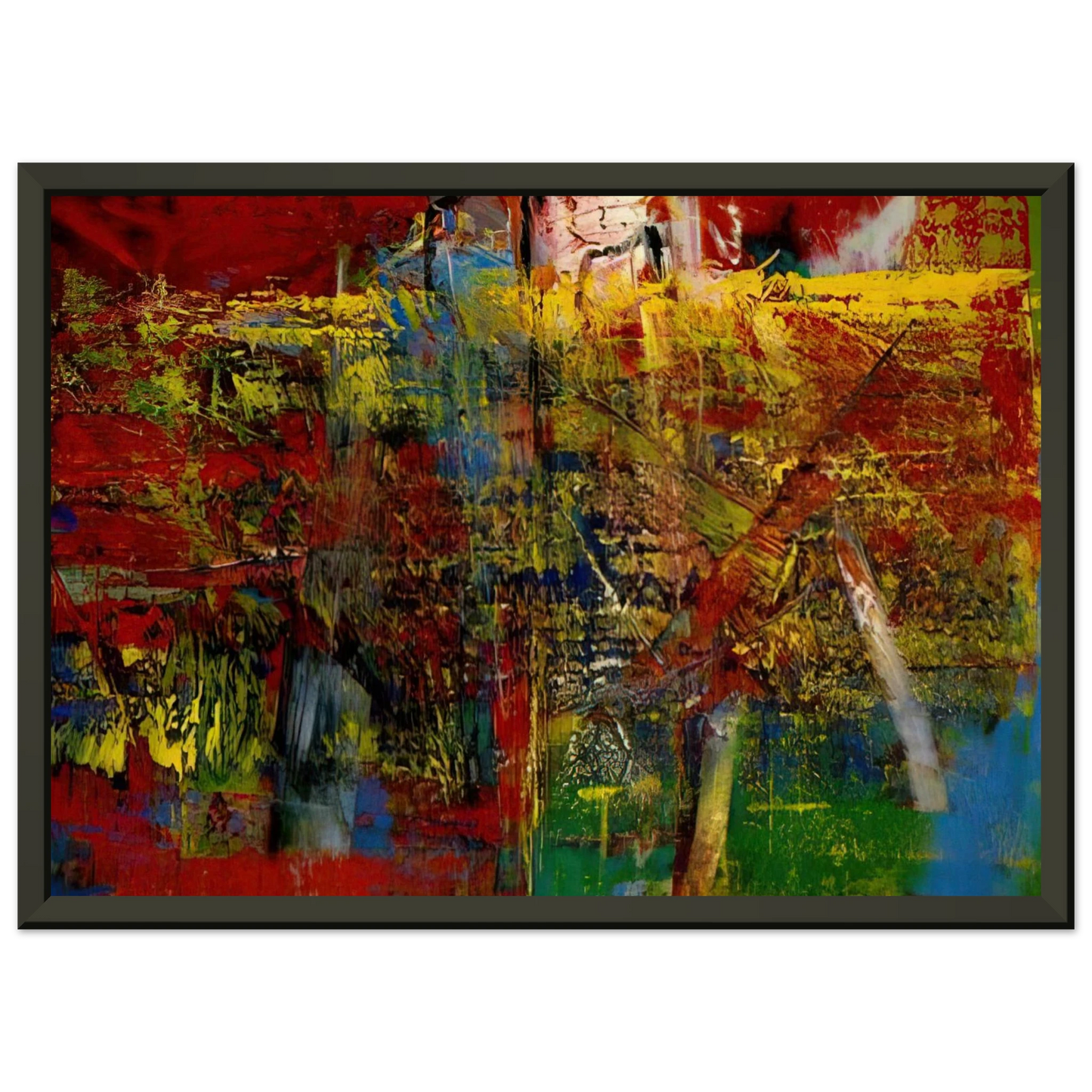 Gerhard Richter MEDIATION Framed Art Print - Aluminum Frame - 70x100 cm / 28x40 inches