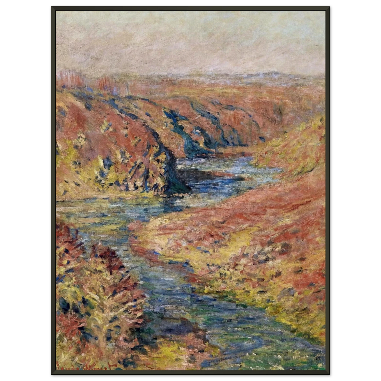 claude monet The Valley of Creuse at Fresselines Framed Art Print - Aluminum Frame - 40x50 cm / 16x20 inches