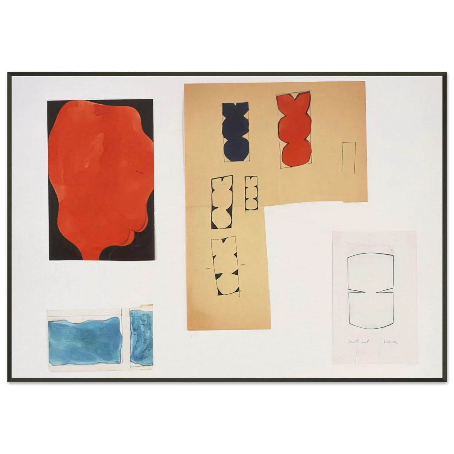 Ellsworth Kelly Tablet 91 Framed Art Print - Aluminum Frame - 21x29.7 cm / 8x12"