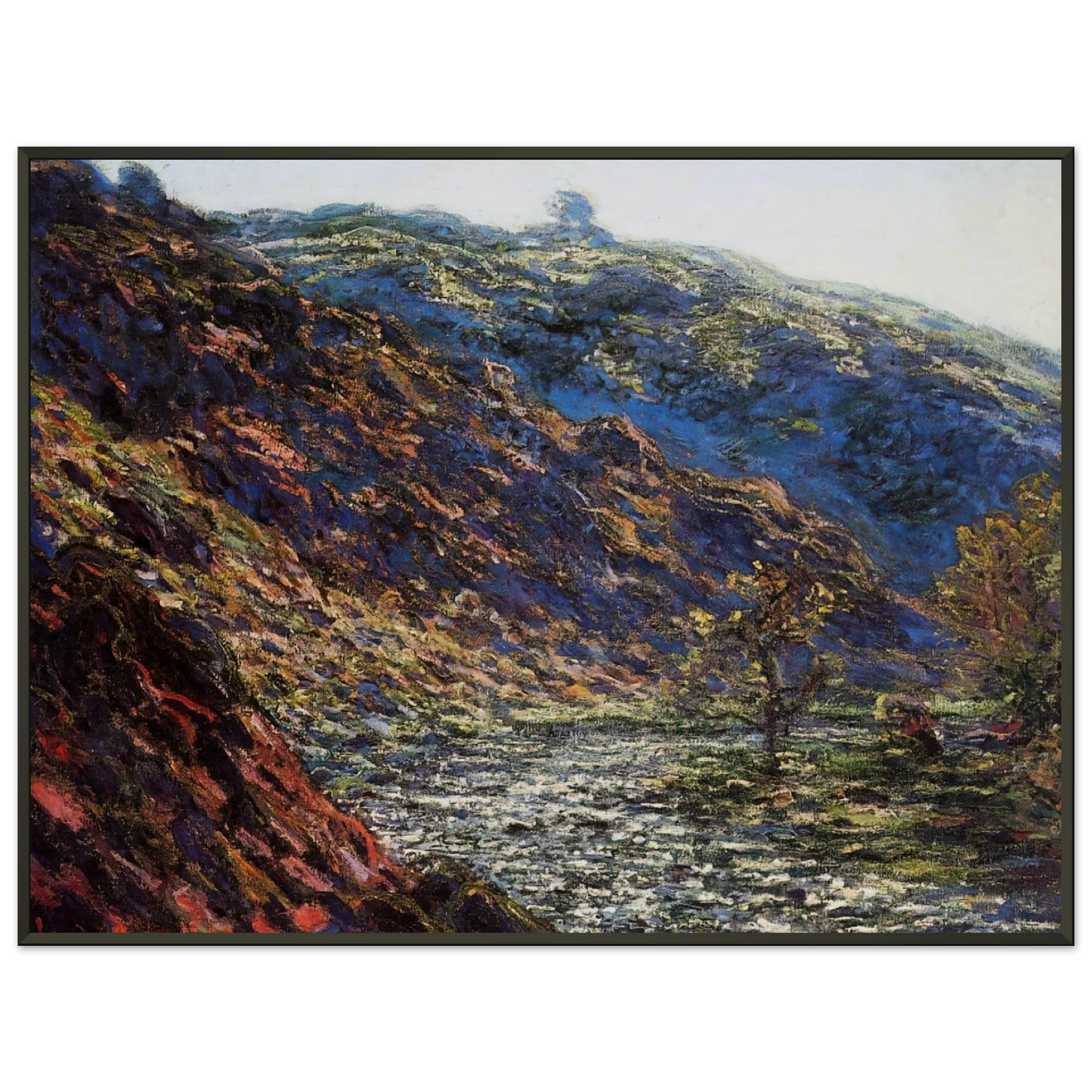 claude monet The Old Tree Gorge of the Petite Creuse Framed Art Print - Aluminum Frame - 70x100 cm / 28x40 inches