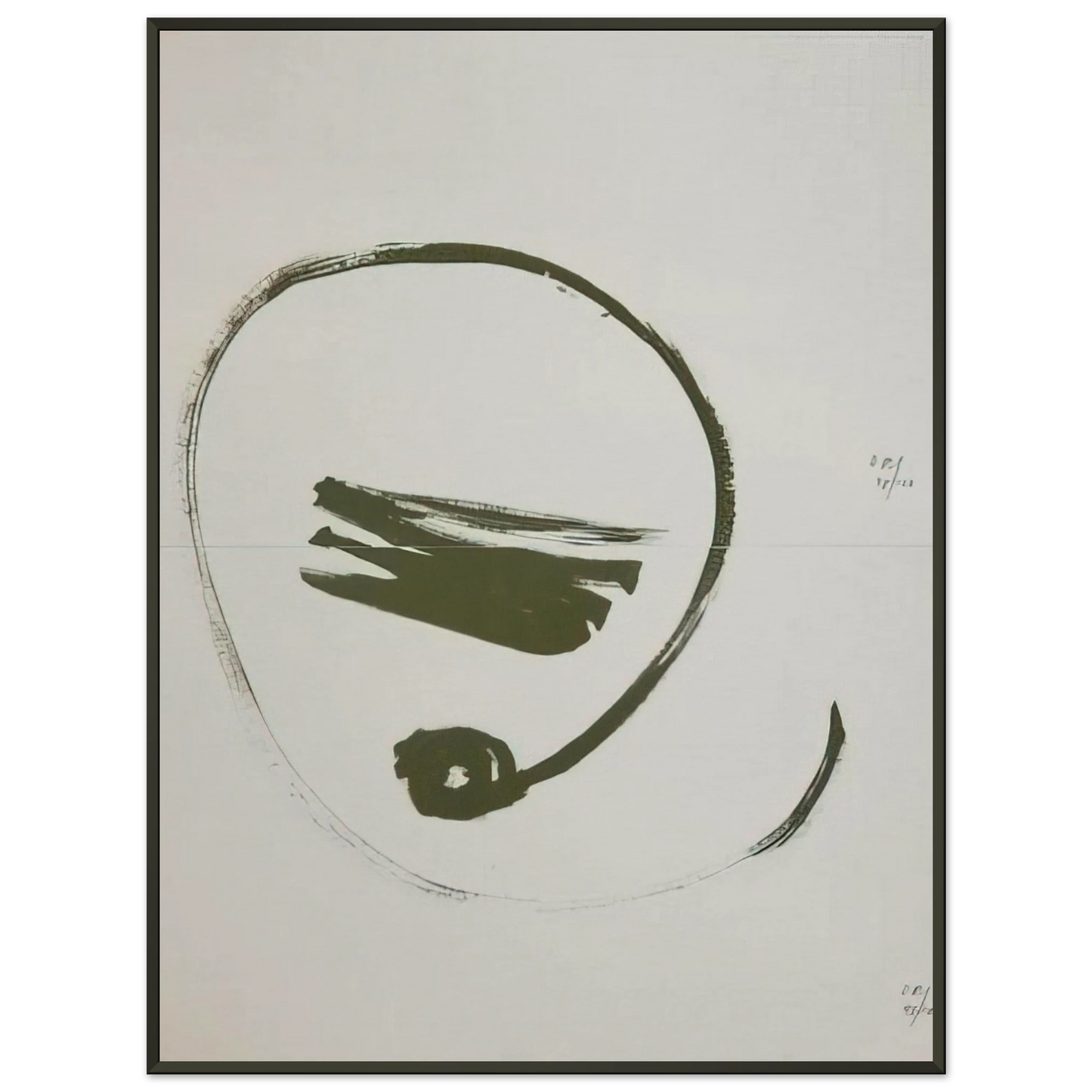 Dieter Roth Brush Action 1977 Framed Art Print - Aluminum Frame - 60x80 cm / 24x32 inches