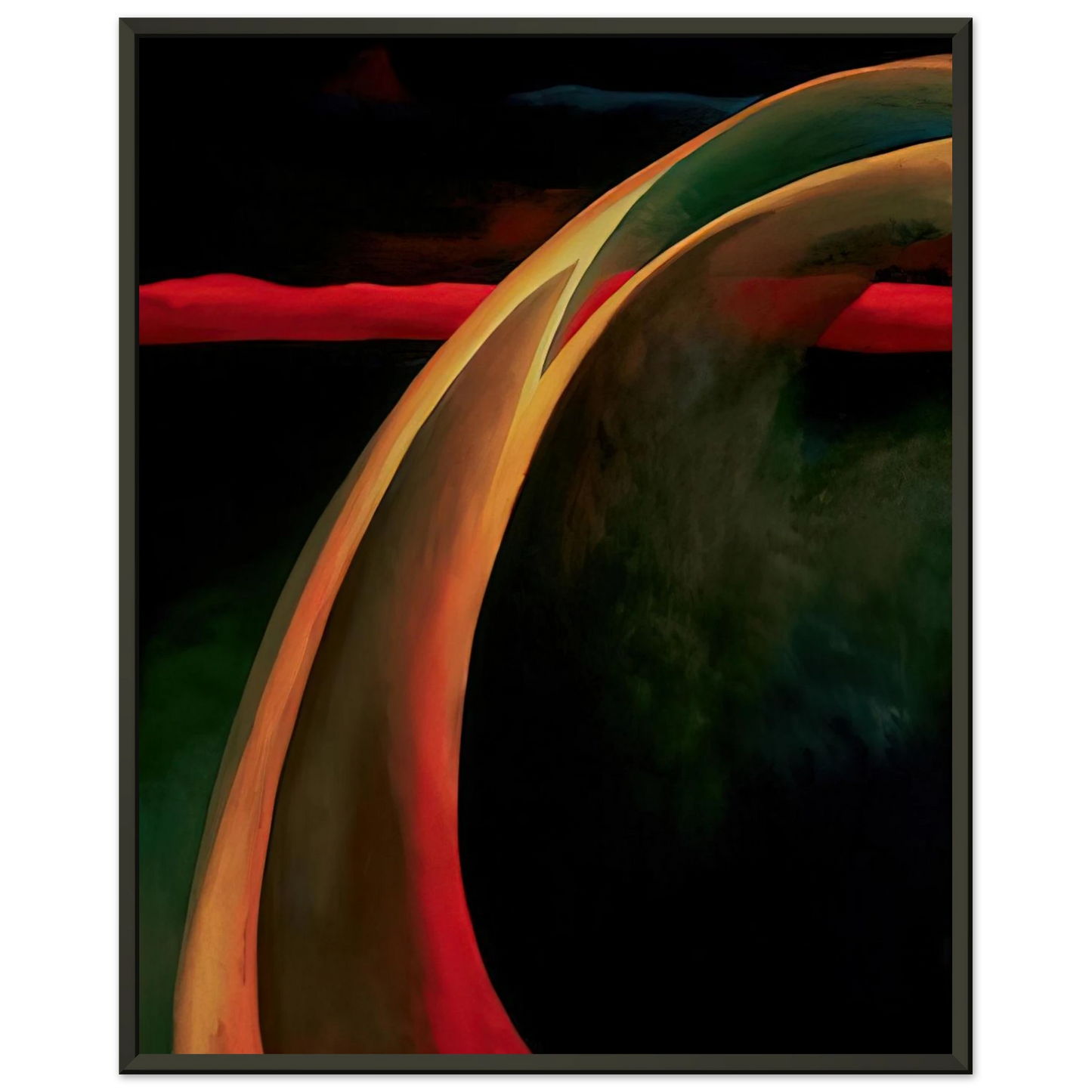 Georgia OKeeffe Red and Orange Streak Framed Art Print - Aluminum Frame - 60x80 cm / 24x32 inches