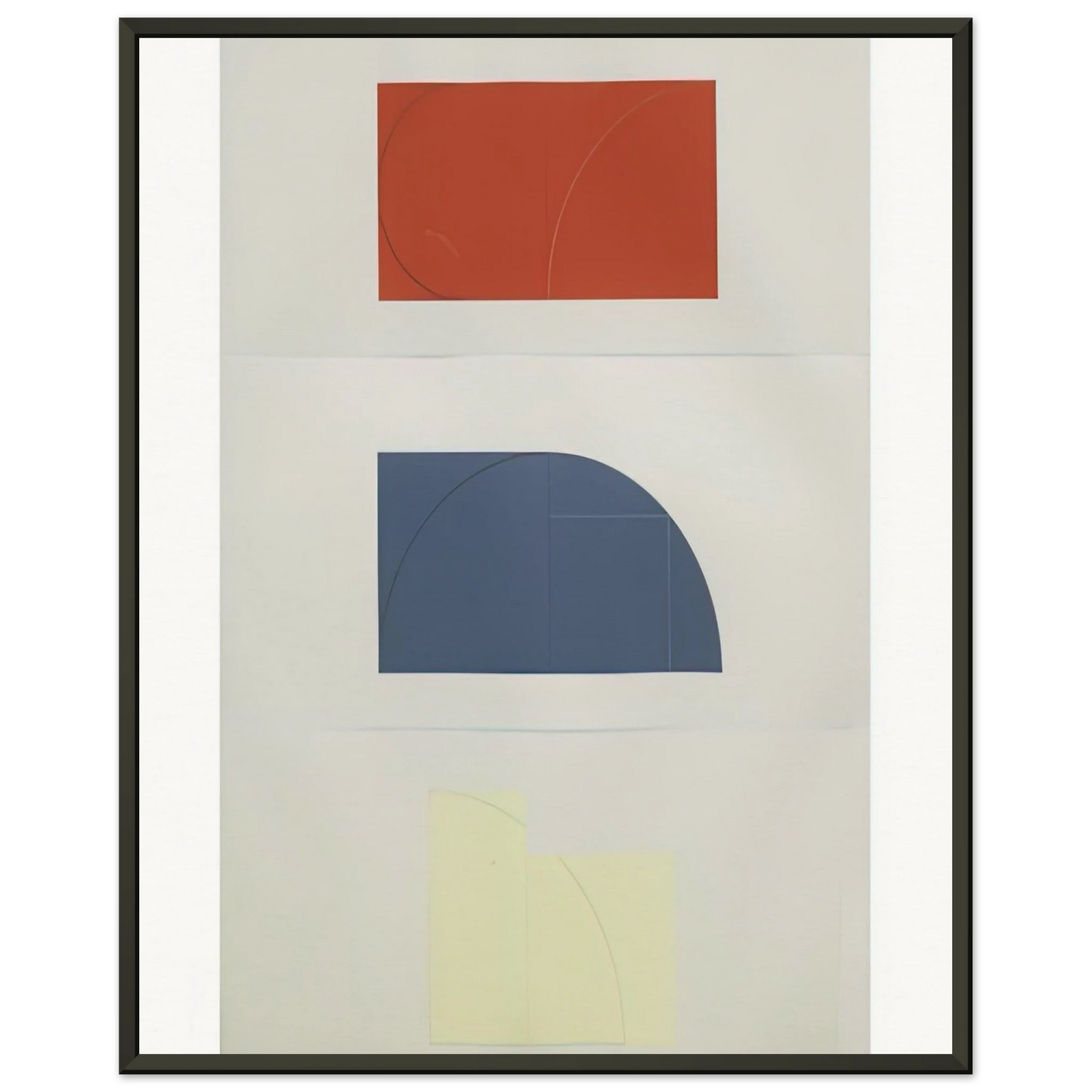 Robert Mangold SERIES OF THREE 1984 Framed Art Print - Aluminum Frame - 70x100 cm / 28x40 inches