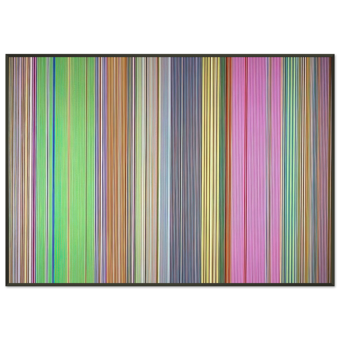 Gene Davis Raspberry Icicle 1967 Framed Art Print - Aluminum Frame - 21x29.7 cm / 8x12"