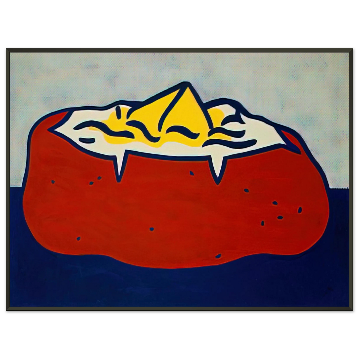 Roy Lichtenstein BAKED POTATO 1962 Framed Art Print - Aluminum Frame - 40x50 cm / 16x20 inches