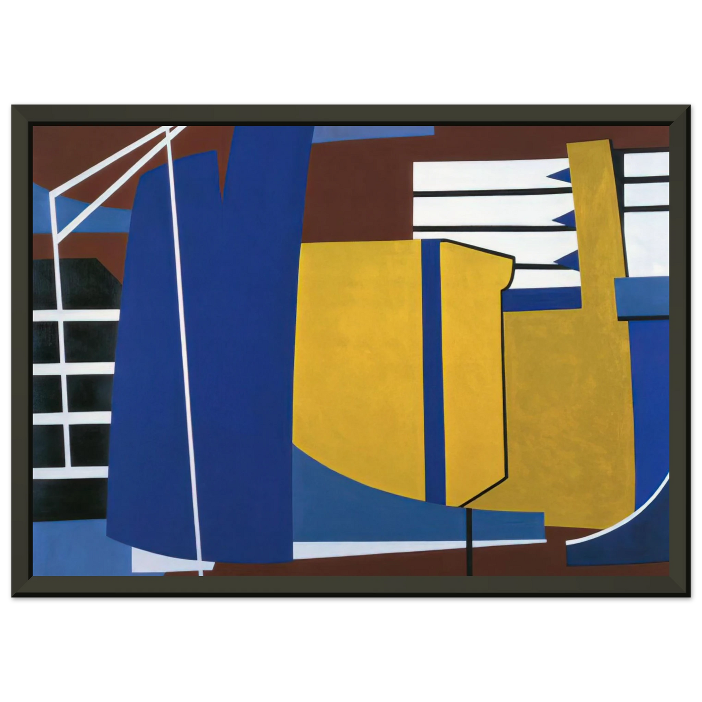 Ralston Crawford Nacelles Under Construction 1946 Framed Art Print - Aluminum Frame - 40x50 cm / 16x20 inches