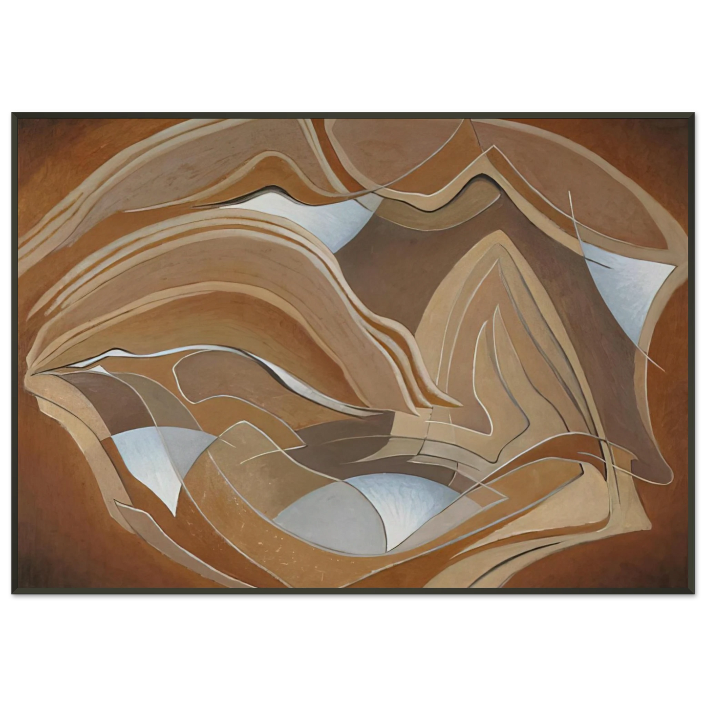 Lawren Harris Nature Rhythms 1950 Framed Art Print - Aluminum Frame - 21x29.7 cm / 8x12"