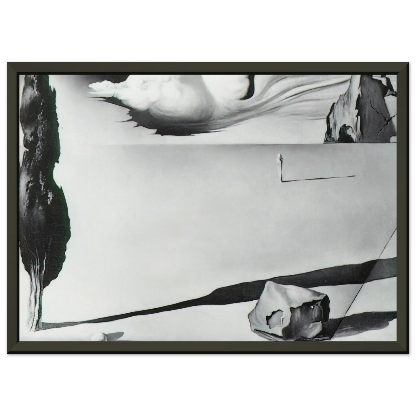 Salvador Dali  DESIGN FOR THE SET OF THE FILM SPELLBOUND Framed Art Print  - Aluminum Frame - 60x80 cm / 24x32 inches