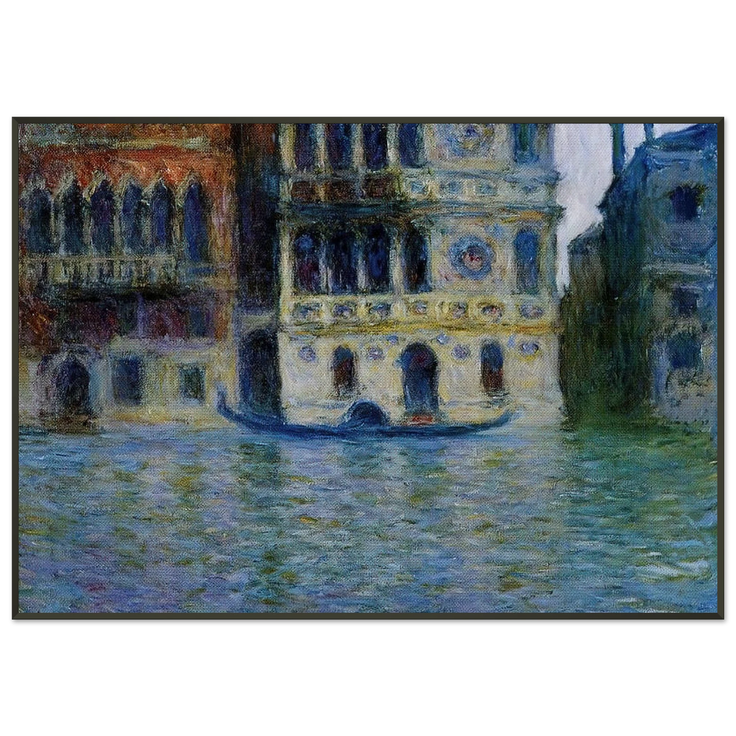 claude monet  Palazzo Dario Framed Art Print  - Aluminum Frame - 21x29.7 cm / 8x12"