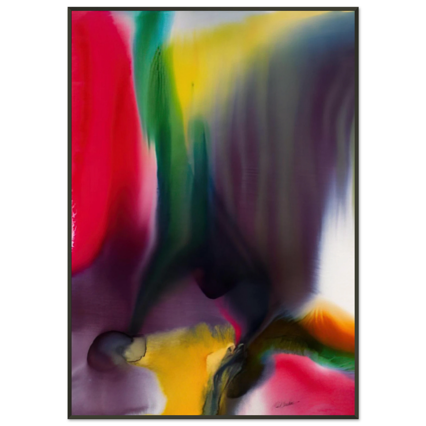 Paul Jenkins  Phenomena Agate Bridge  1978 Framed Art Print  - Aluminum Frame - 21x29.7 cm / 8x12"